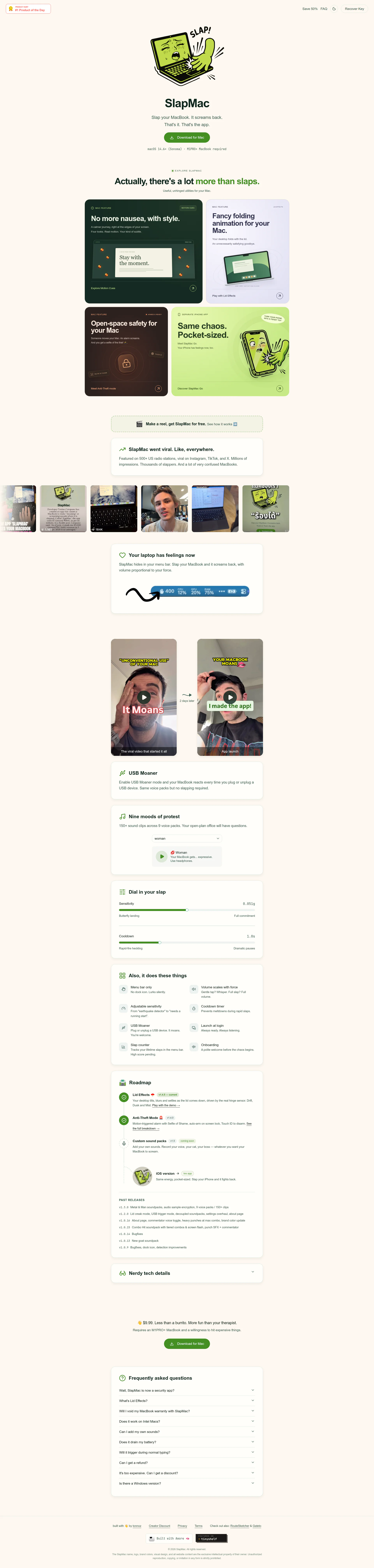 SlapMac website