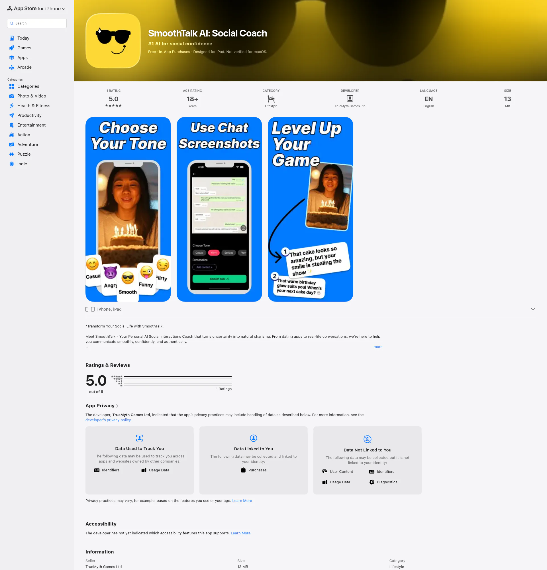 SmoothTalk landing page