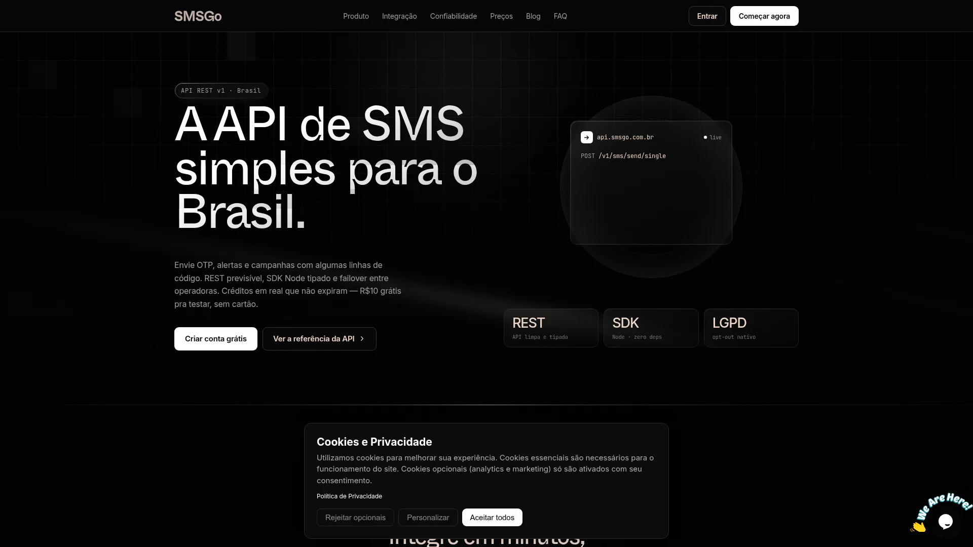 SMSGo website