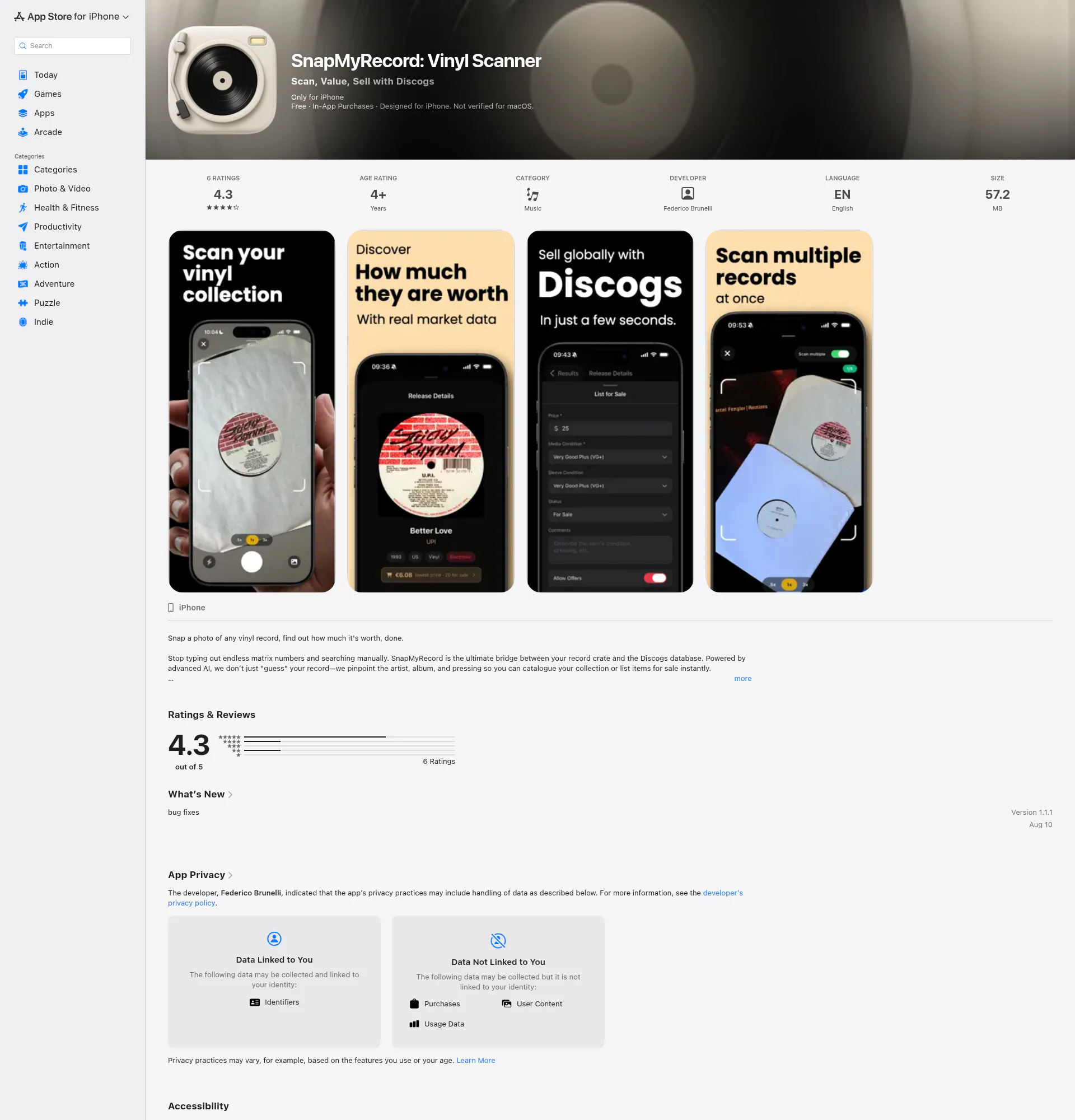 SnapMyRecord landing page