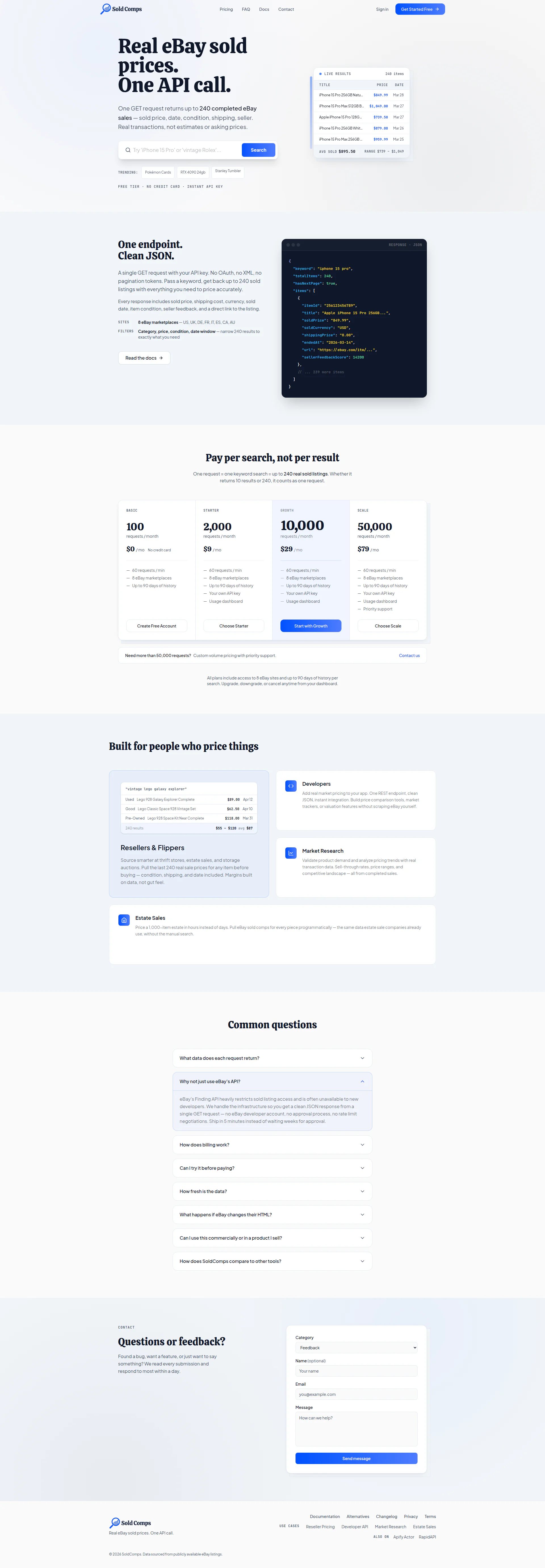 SoldComps website
