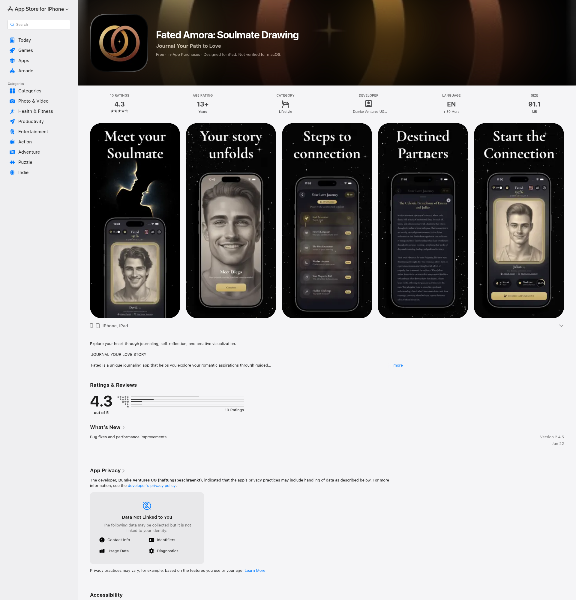 Landing page screenshot for apps.apple.com, 1920 by 2000 pixels