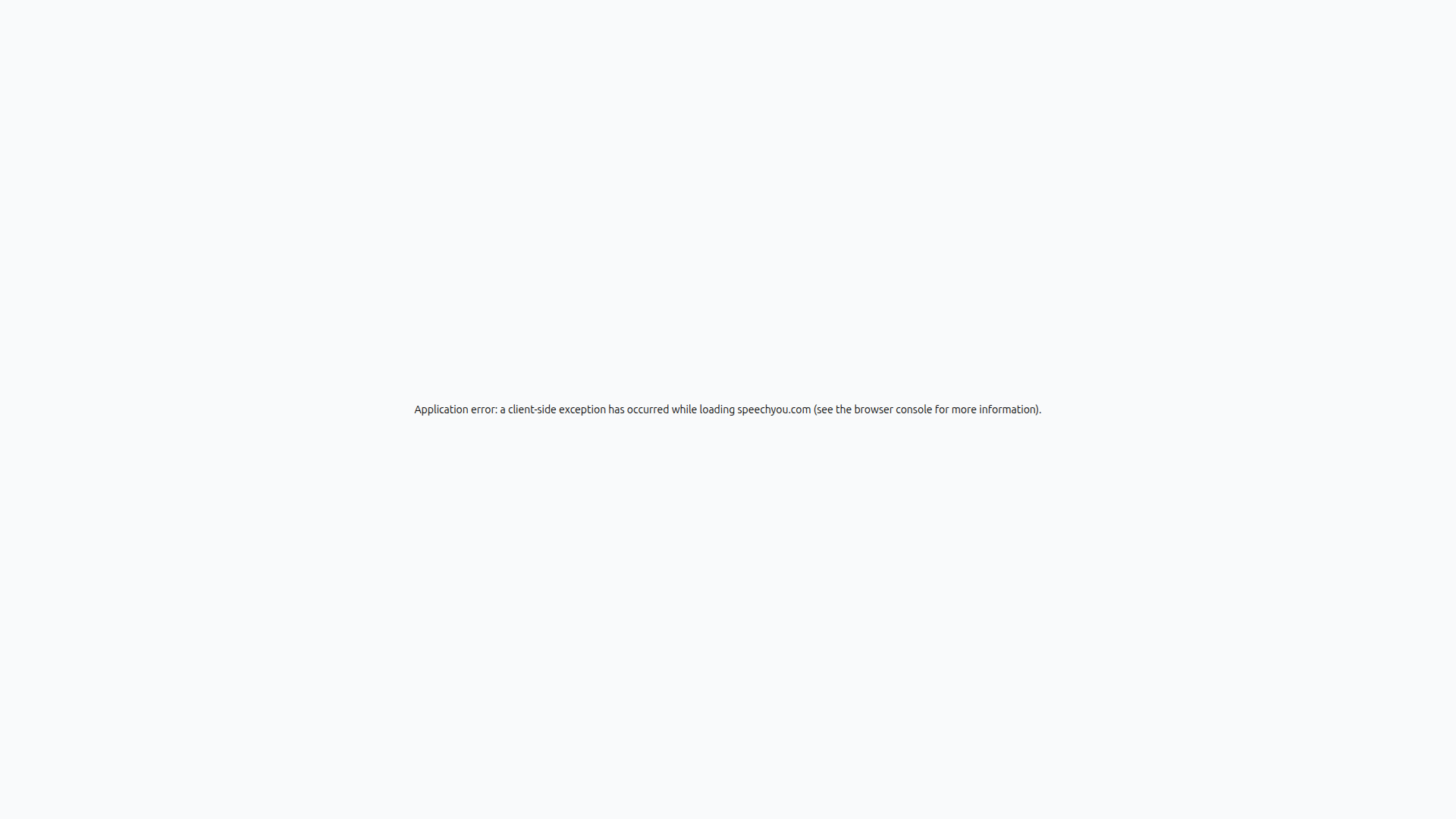Landing page screenshot for speechyou.com, 1920 by 1080 pixels
