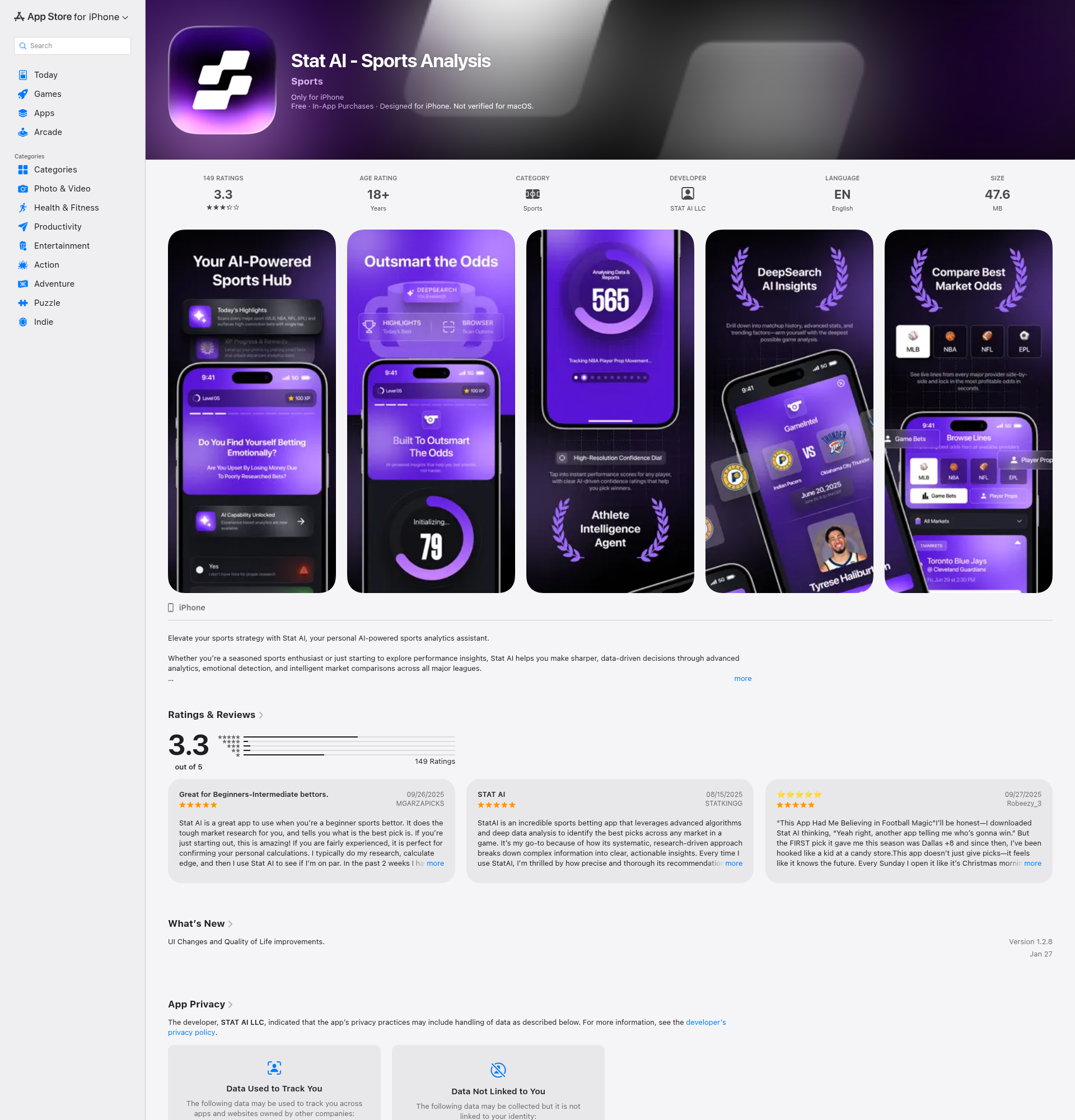 Landing page screenshot for apps.apple.com, 1920 by 2000 pixels