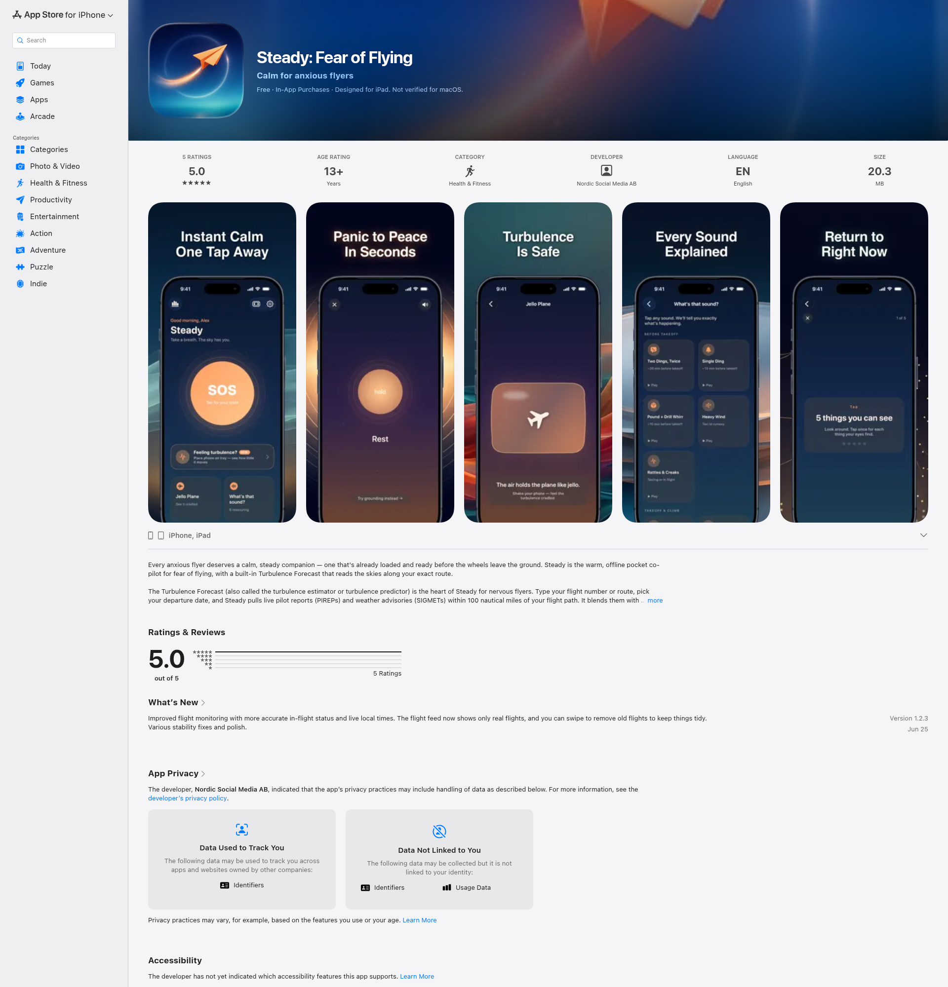 Landing page screenshot for apps.apple.com, 1920 by 2000 pixels