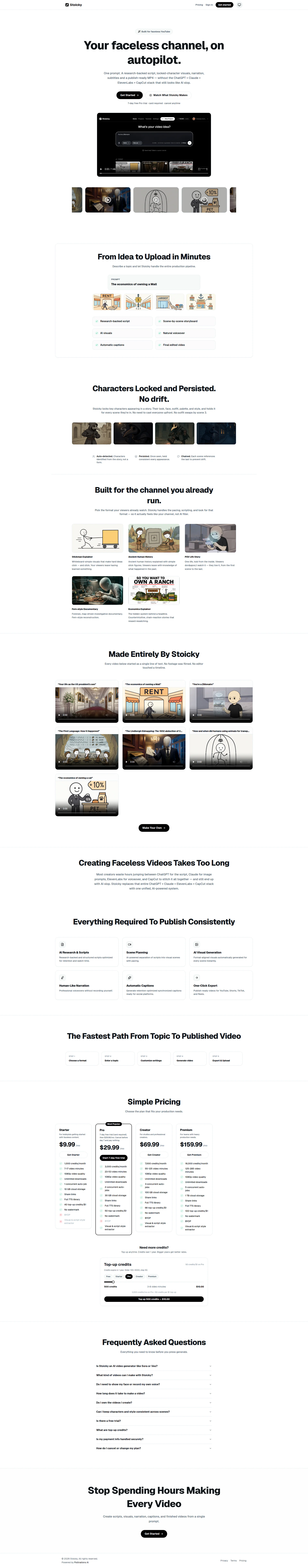 Stoicky landing page