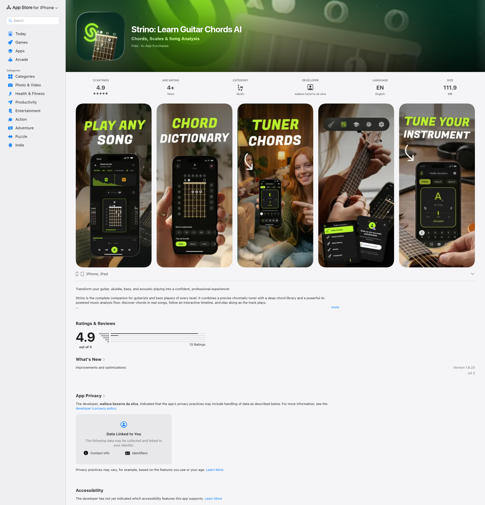 Landing page screenshot for apps.apple.com, 1920 by 2000 pixels