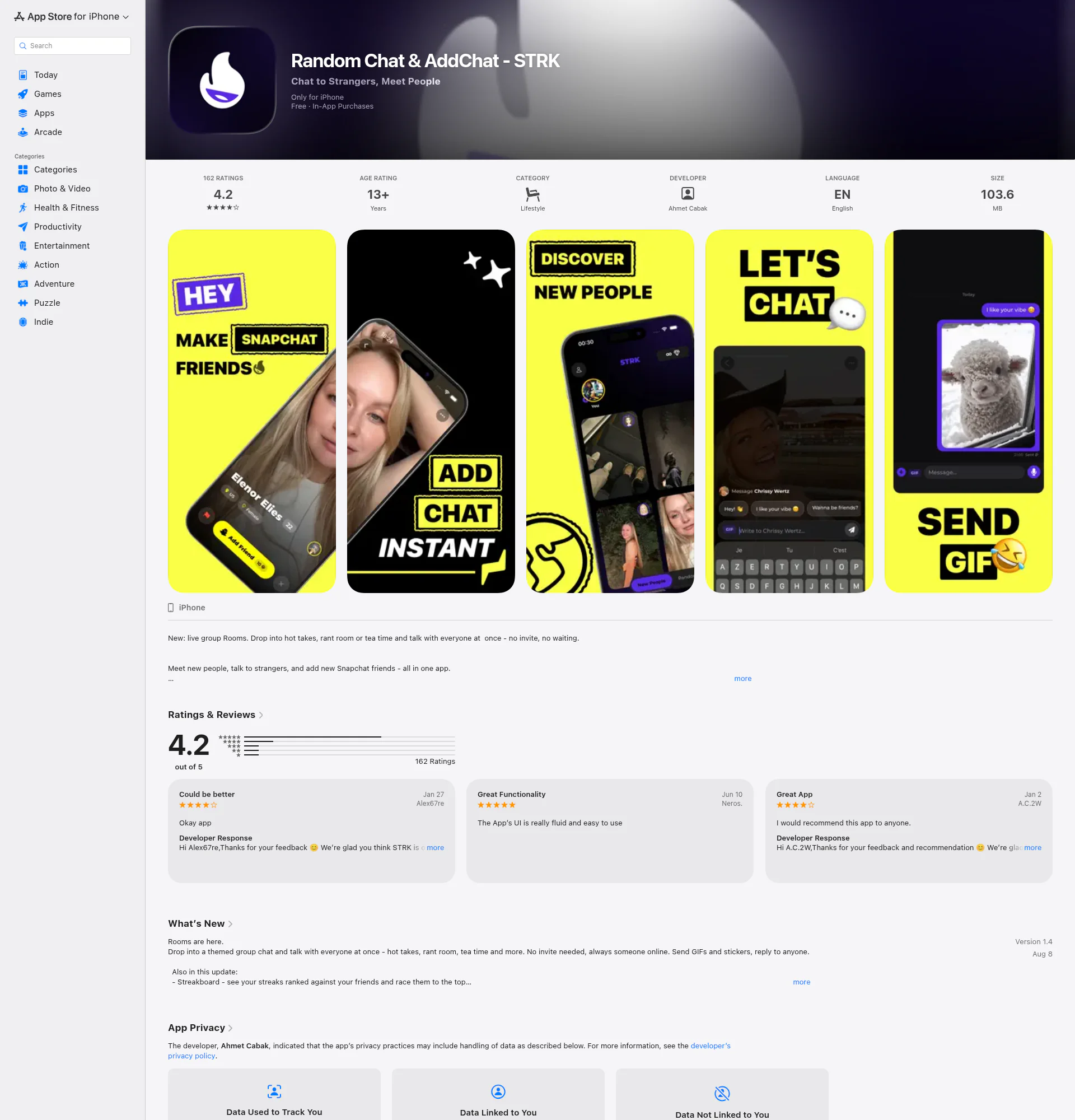 STRK landing page