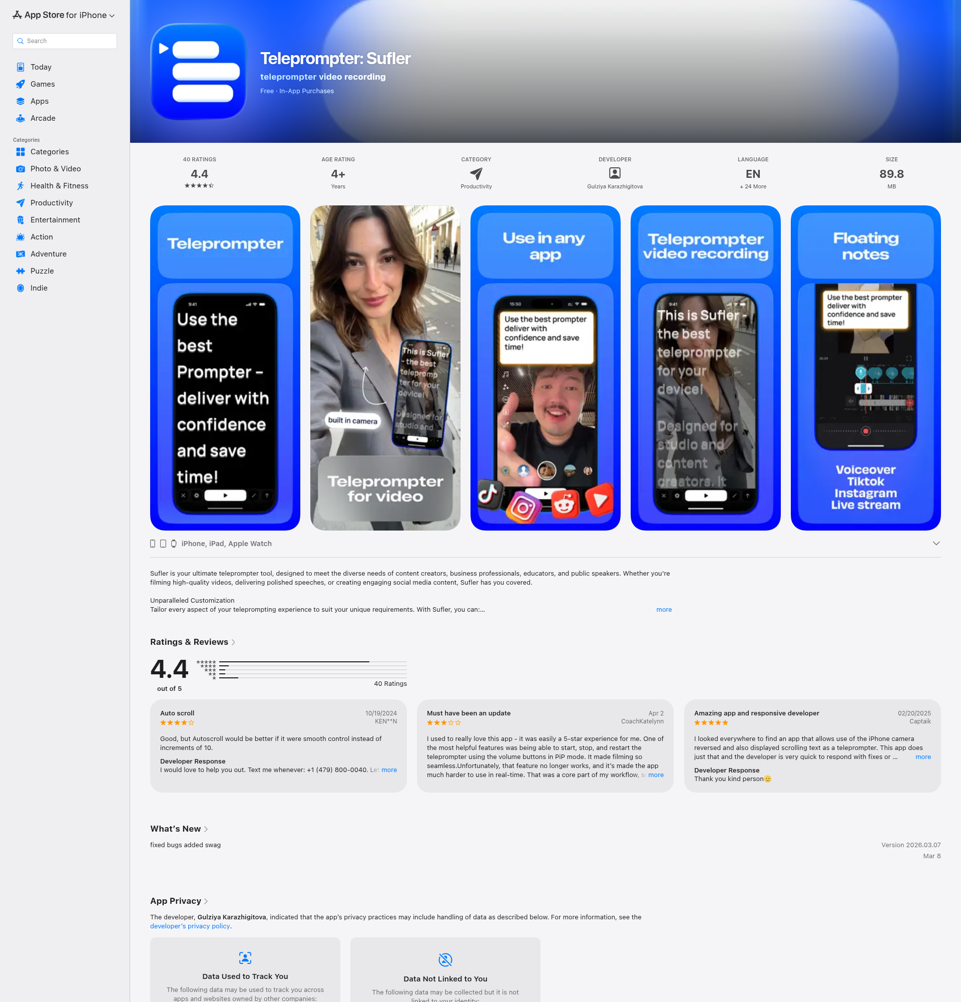 Landing page screenshot for apps.apple.com, 1920 by 2000 pixels