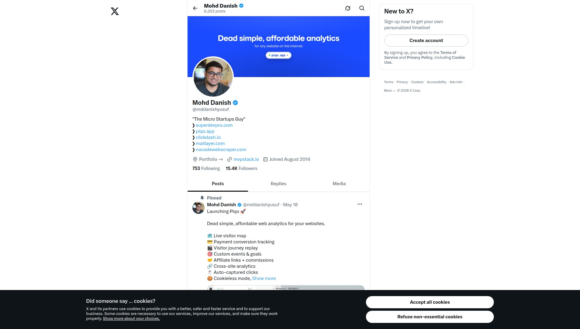 Landing page screenshot for twitter.com, 1905 by 1080 pixels