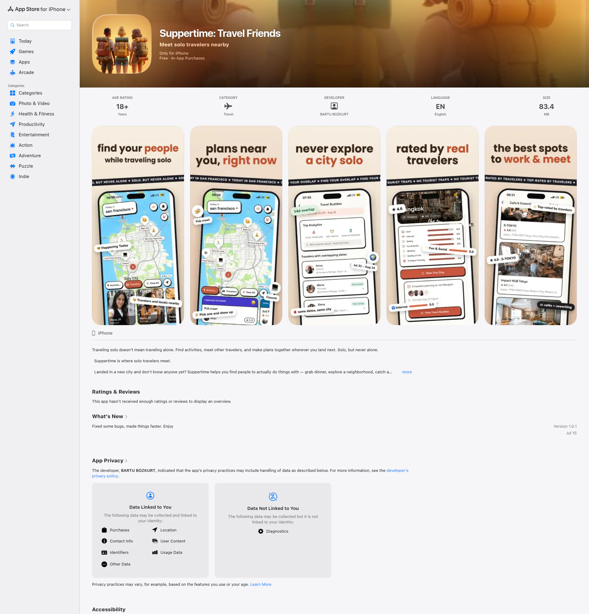 Suppertime landing page