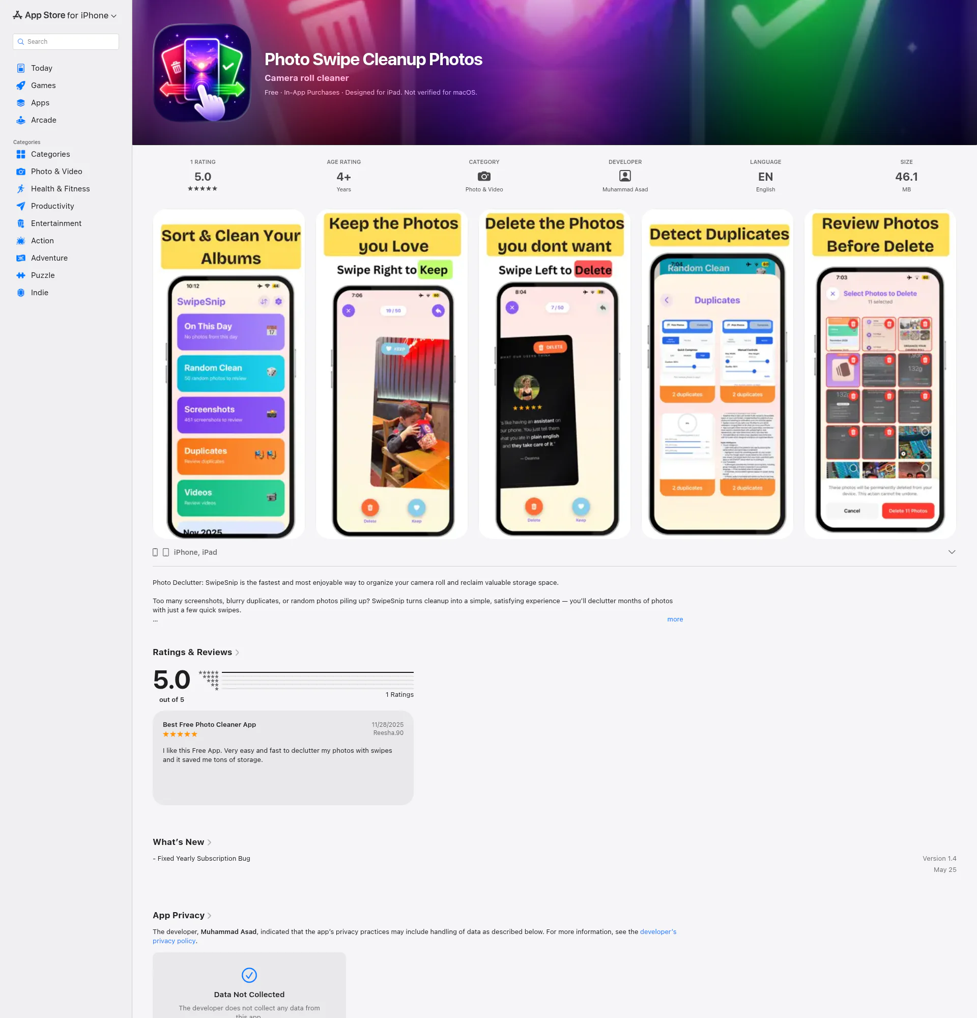 SwipeSnip landing page