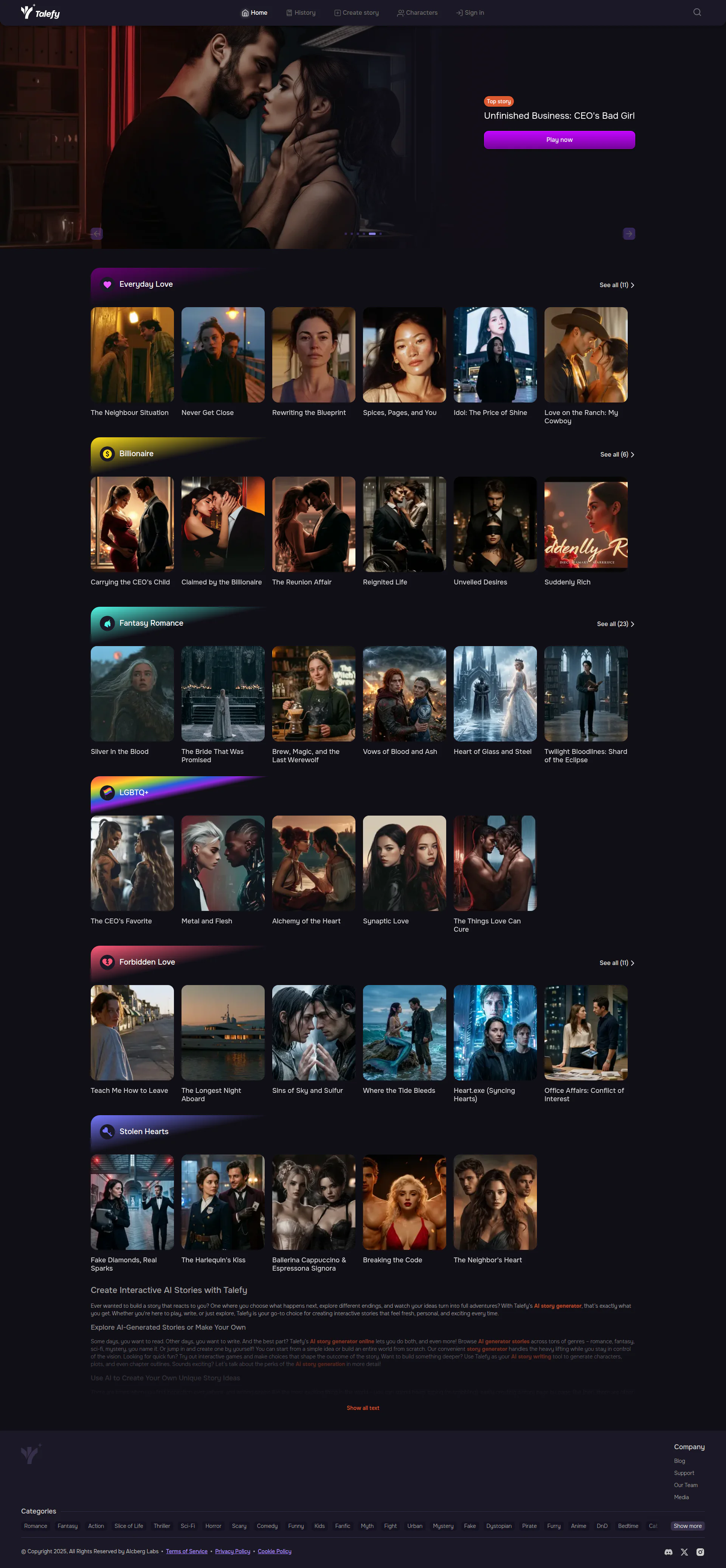 Talefy website