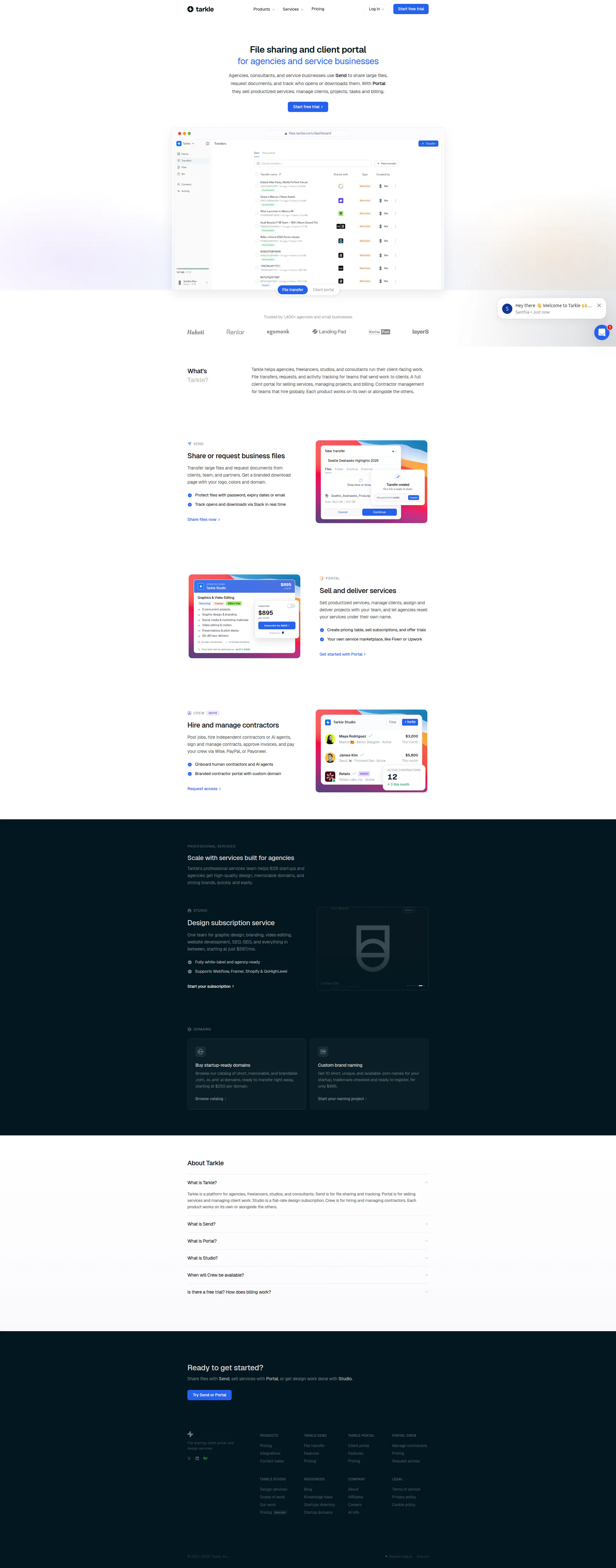 Tarkle website