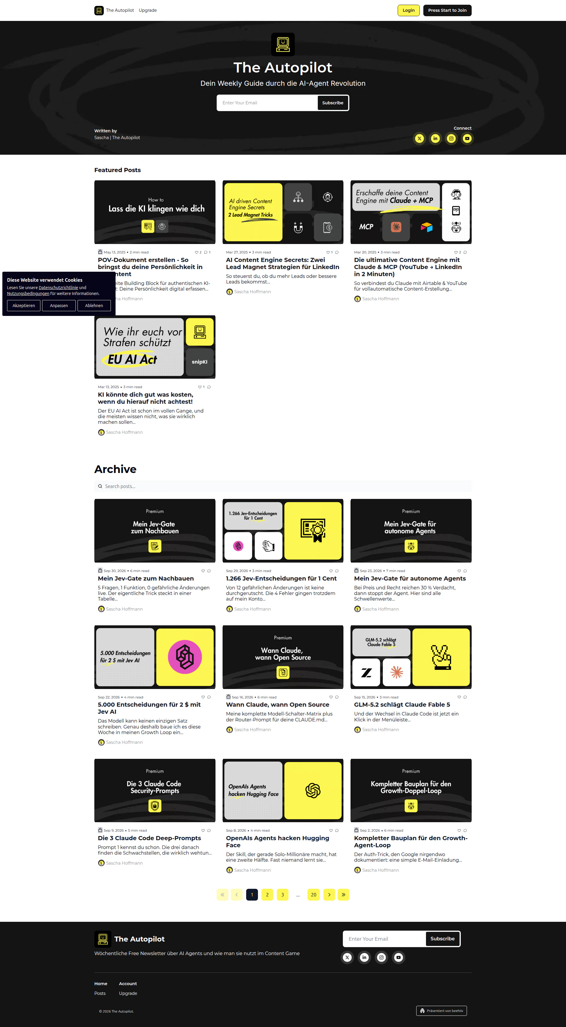 The Autopilot ( Newsletter ) website