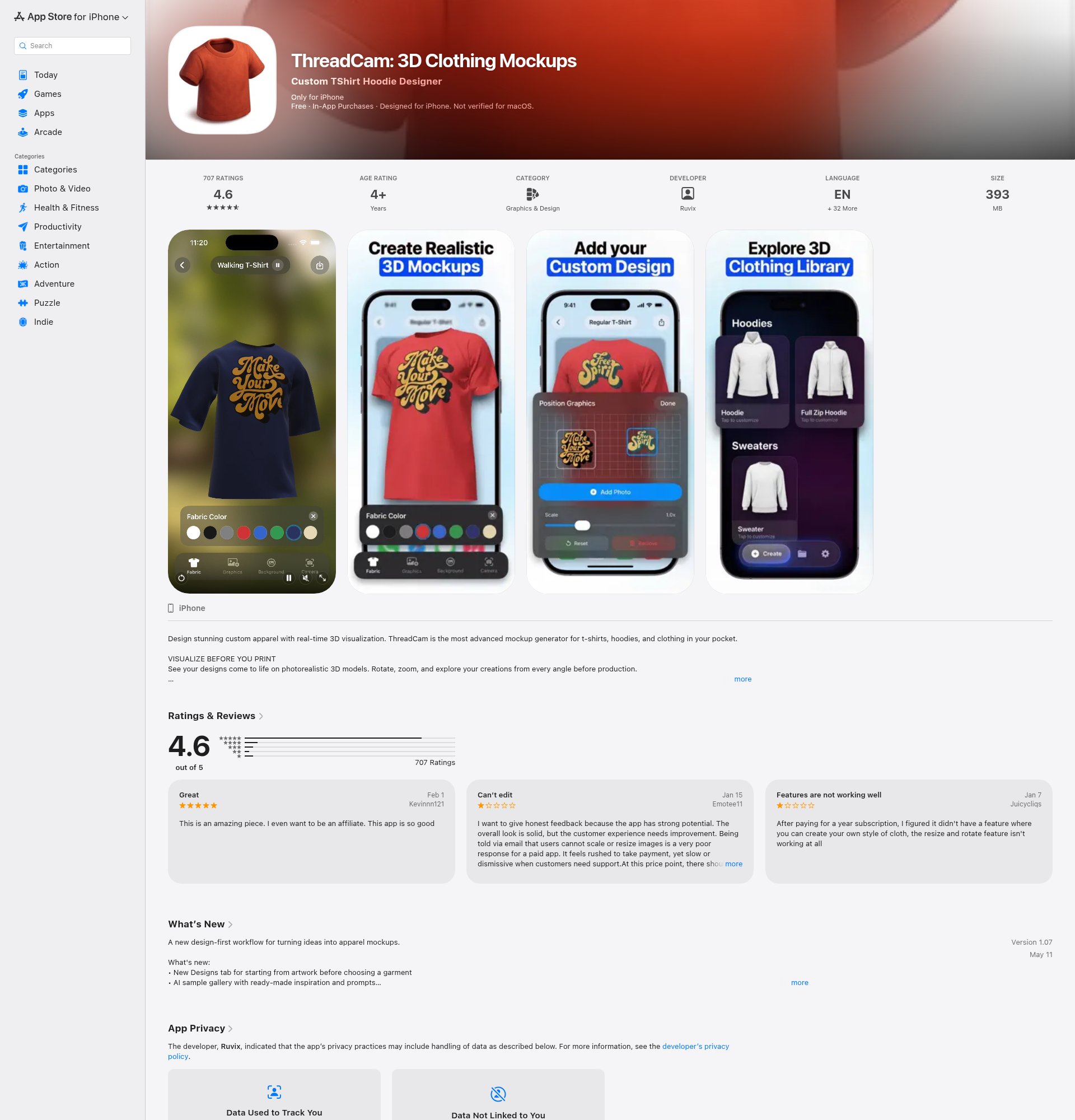Landing page screenshot for apps.apple.com, 1920 by 2000 pixels