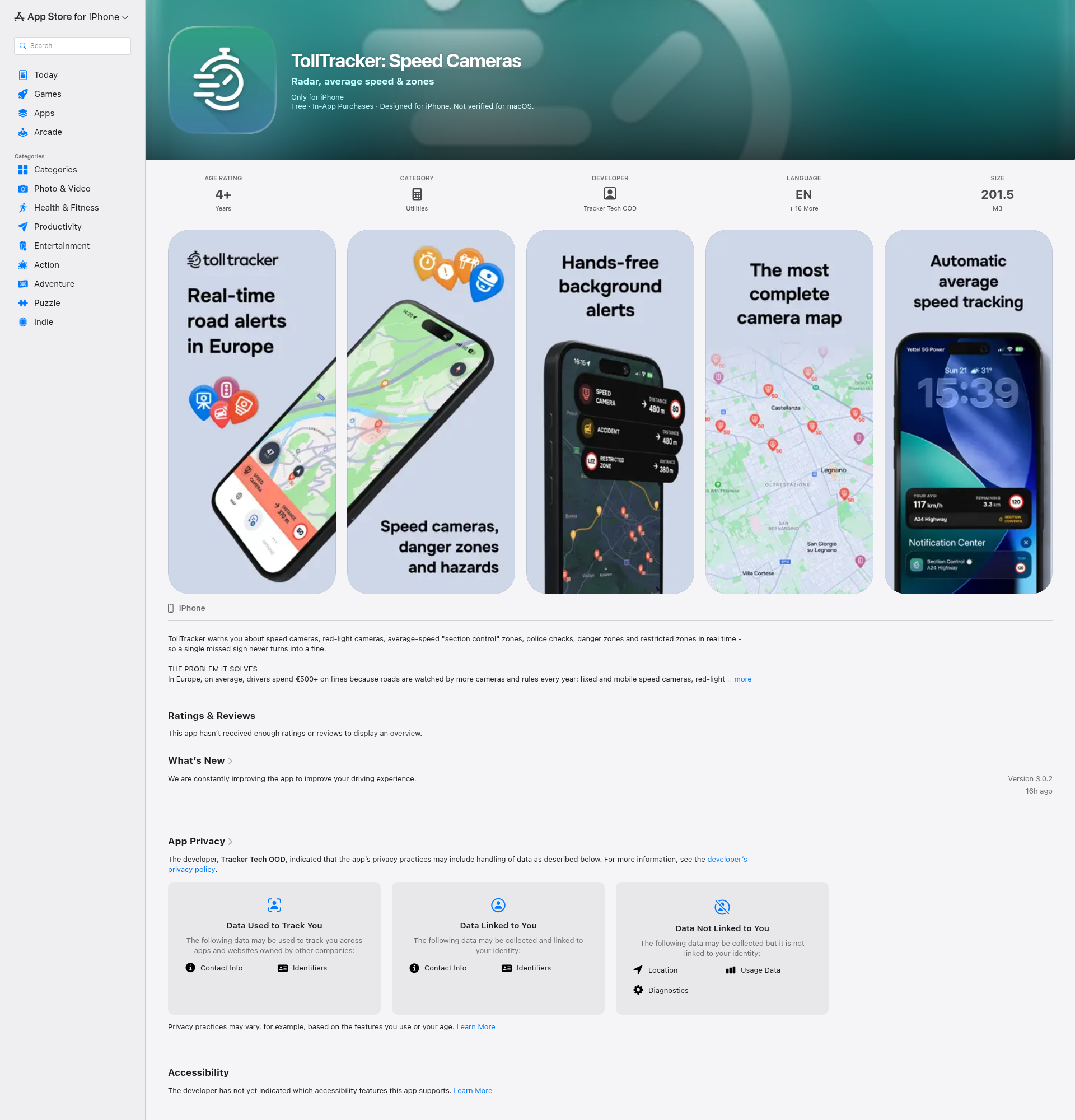 Landing page screenshot for apps.apple.com, 1920 by 2000 pixels