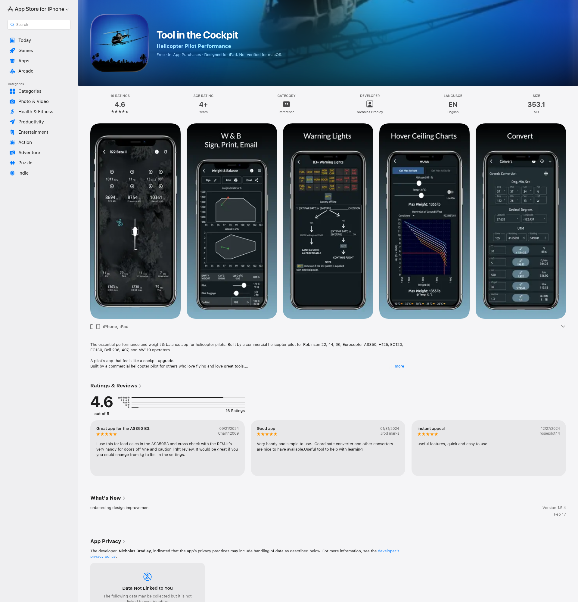 Landing page screenshot for apps.apple.com, 1920 by 2000 pixels