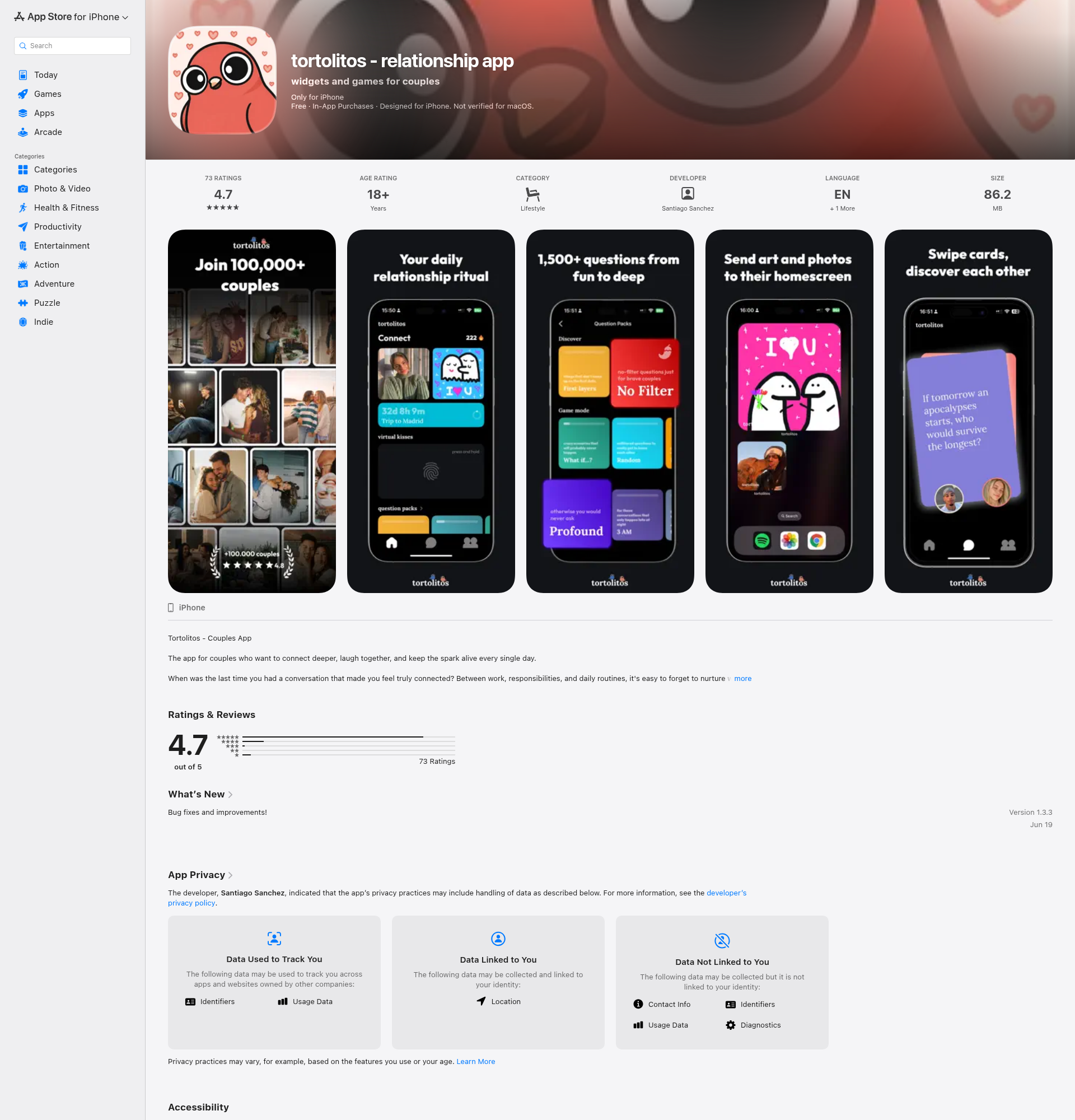 Landing page screenshot for apps.apple.com, 1920 by 2000 pixels