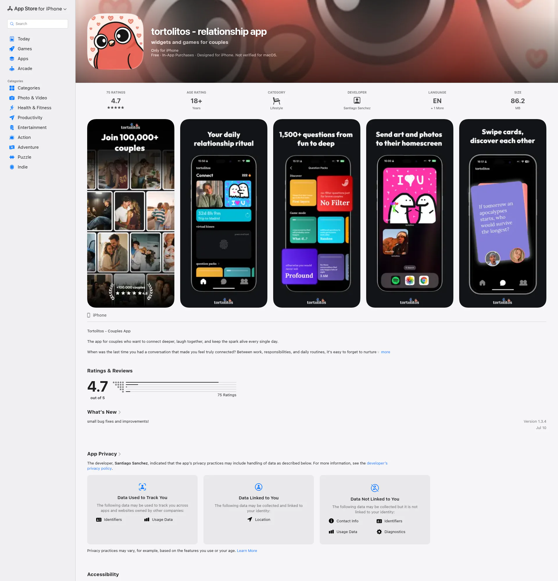 tortolitos landing page