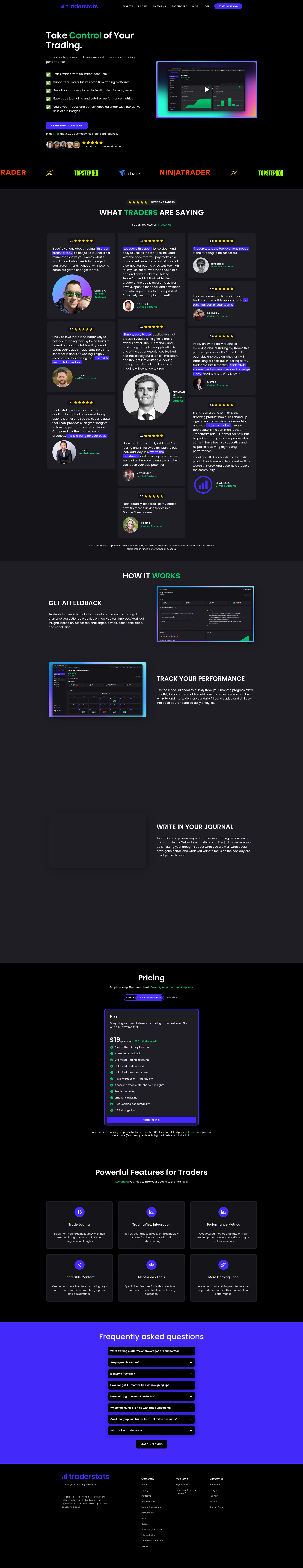 Traderstats website