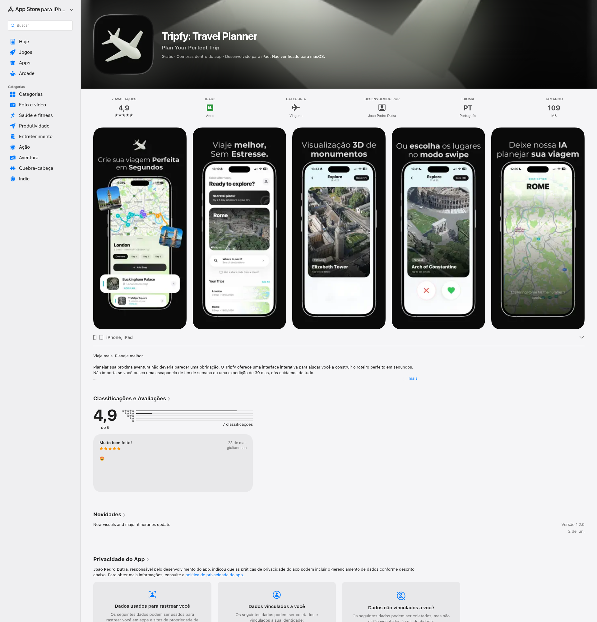 Landing page screenshot for apps.apple.com, 1920 by 2000 pixels