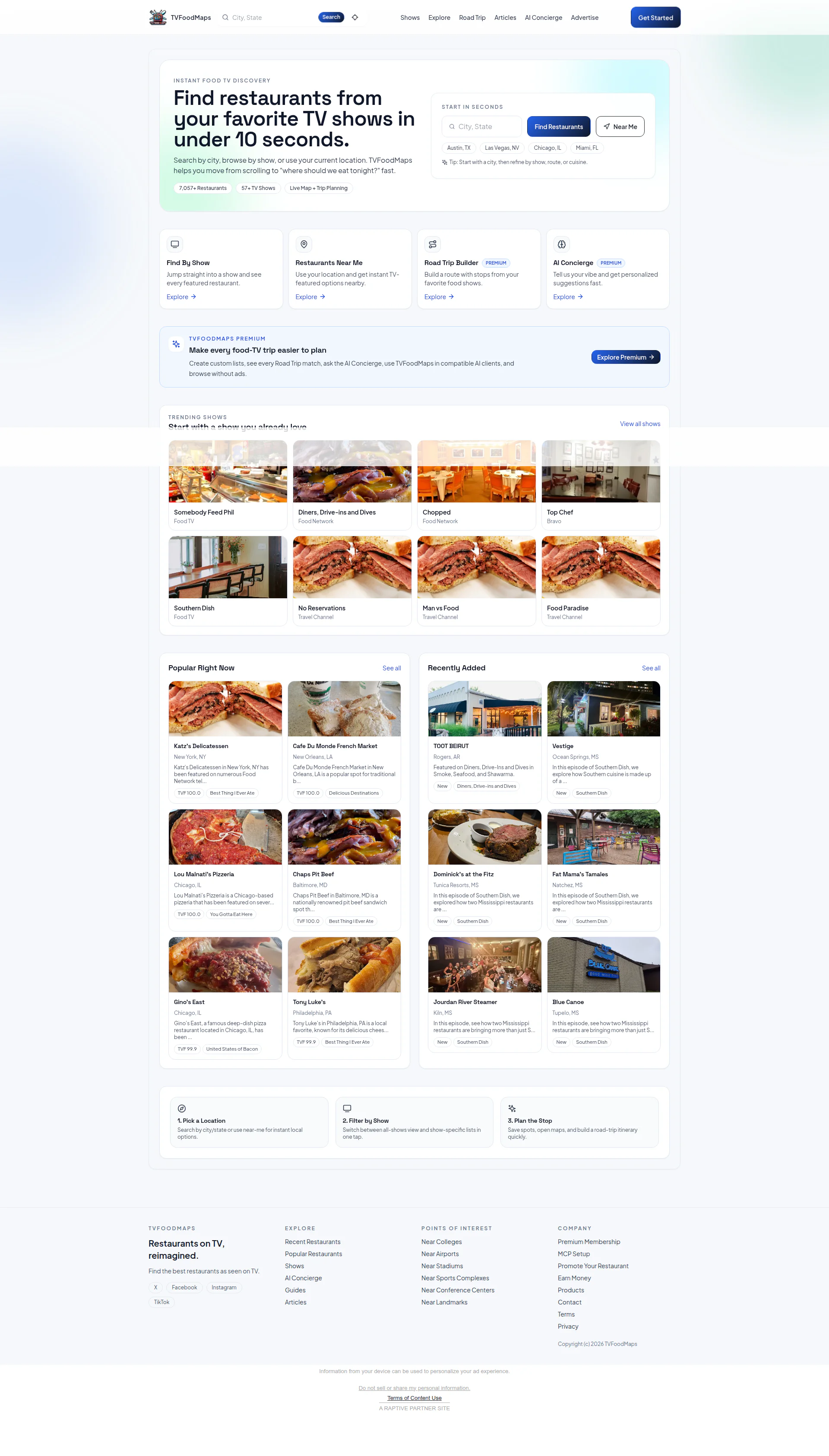 TVFoodMaps website