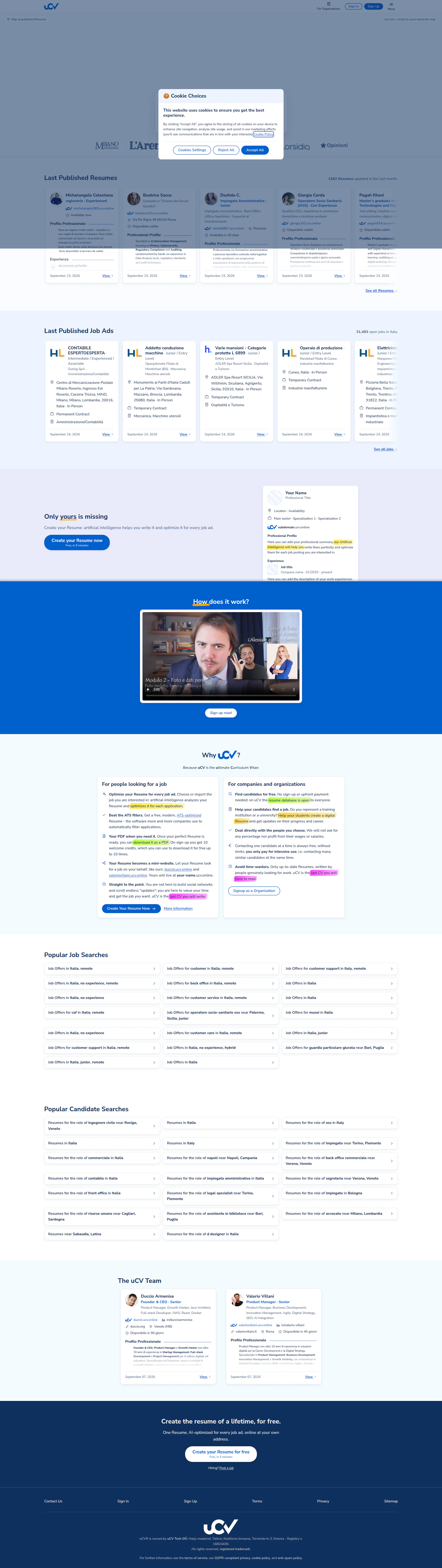 uCV website