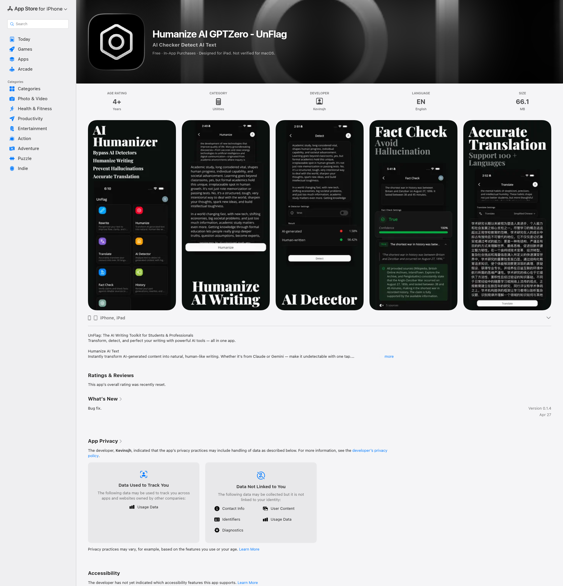 Landing page screenshot for apps.apple.com, 1920 by 2000 pixels
