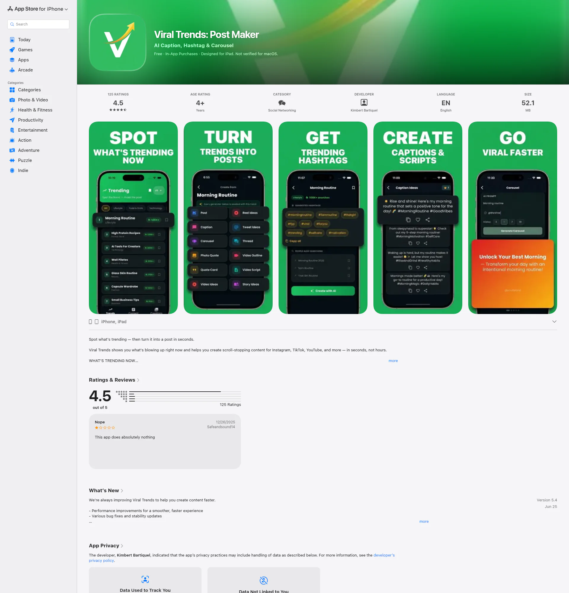 Viral Ai Content Creator landing page