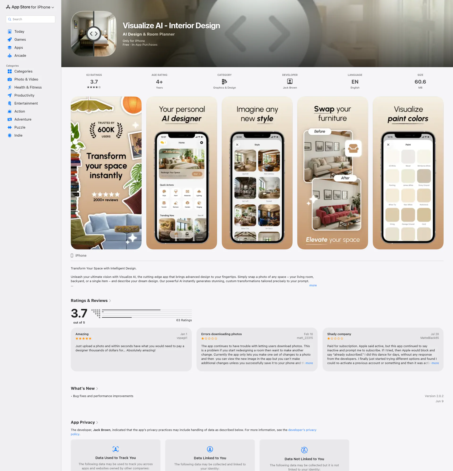 Visualize AI landing page