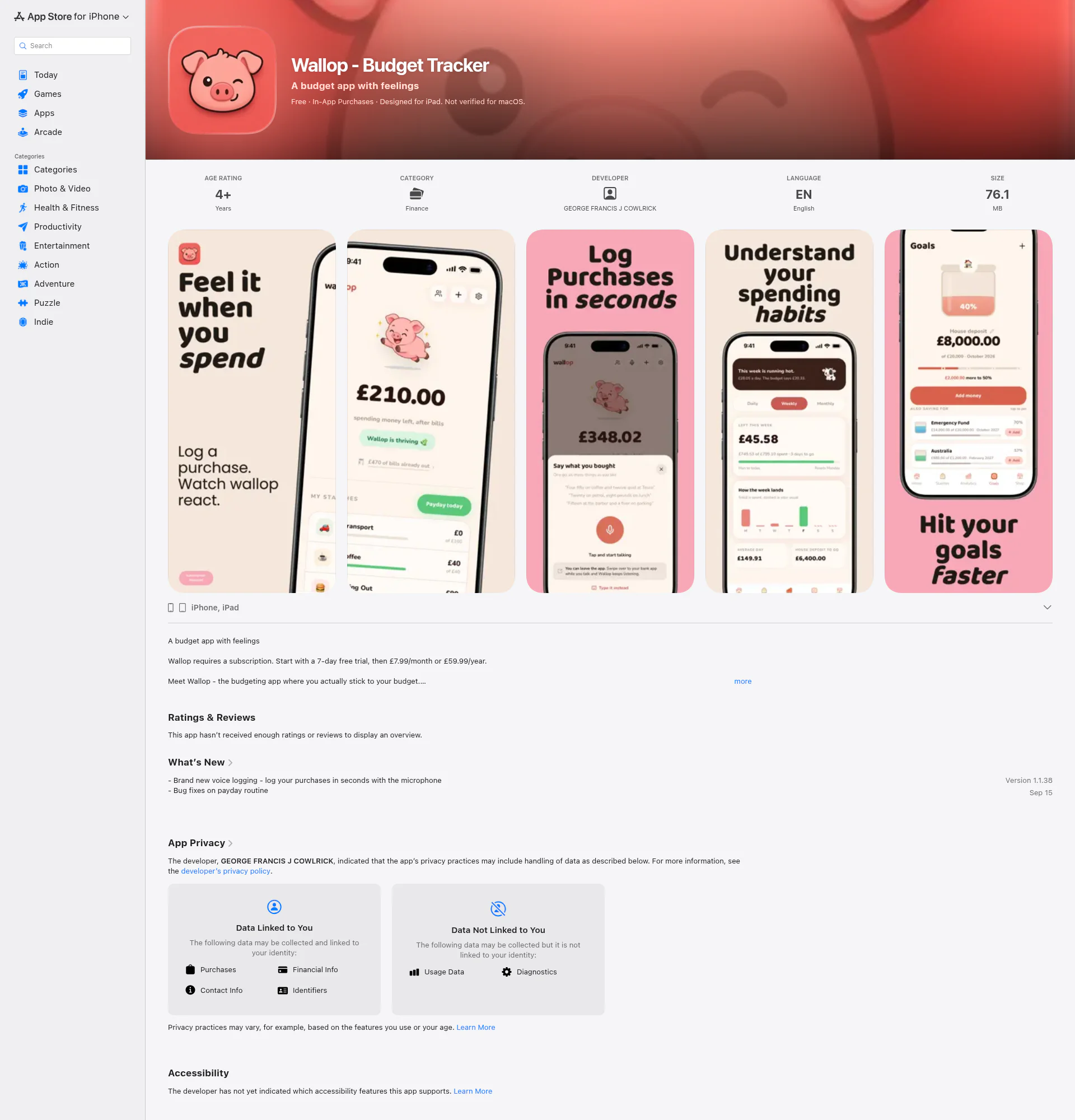 Wallop landing page