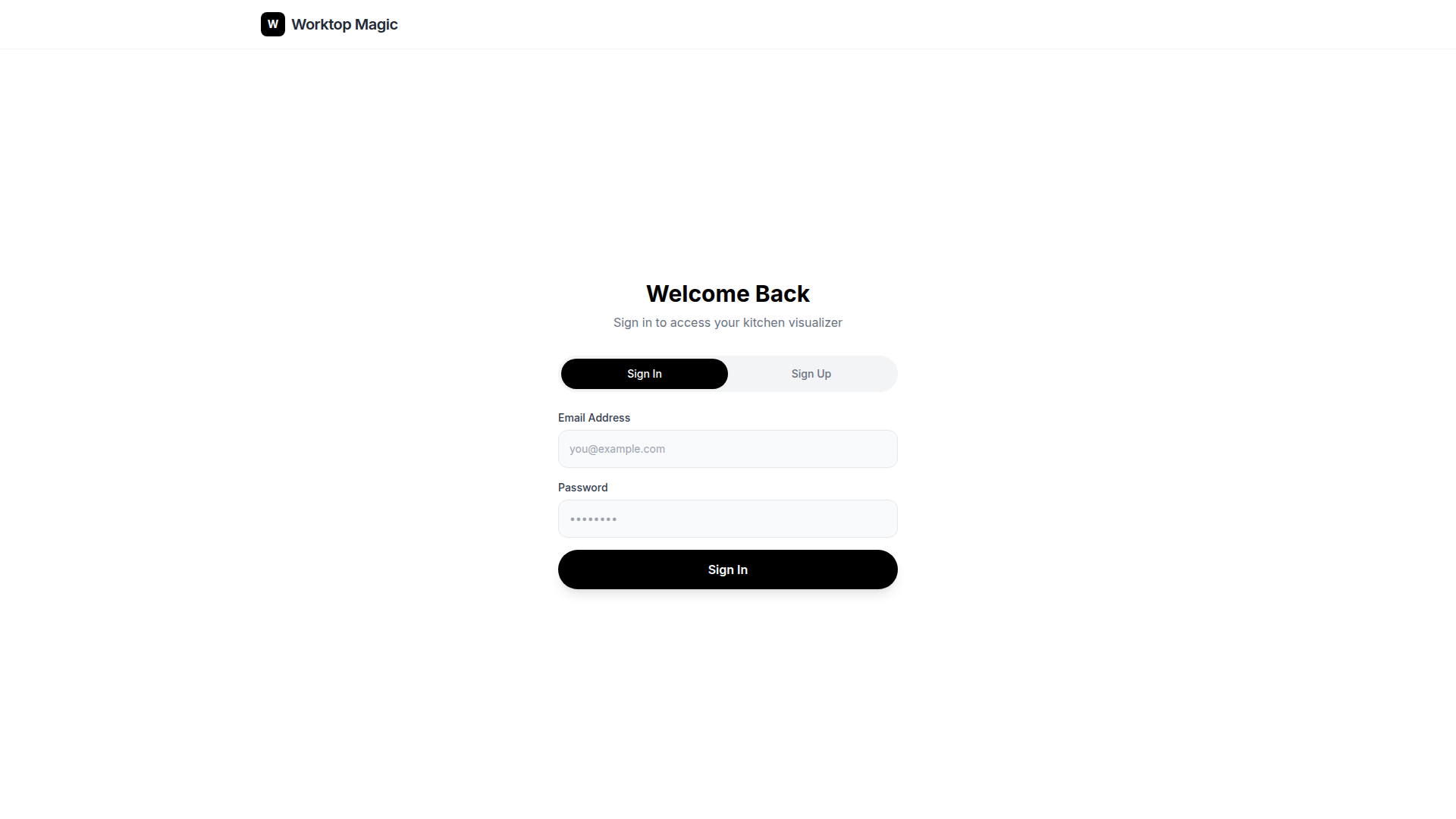 Landing page screenshot for worktopmagic.com, 1920 by 1080 pixels