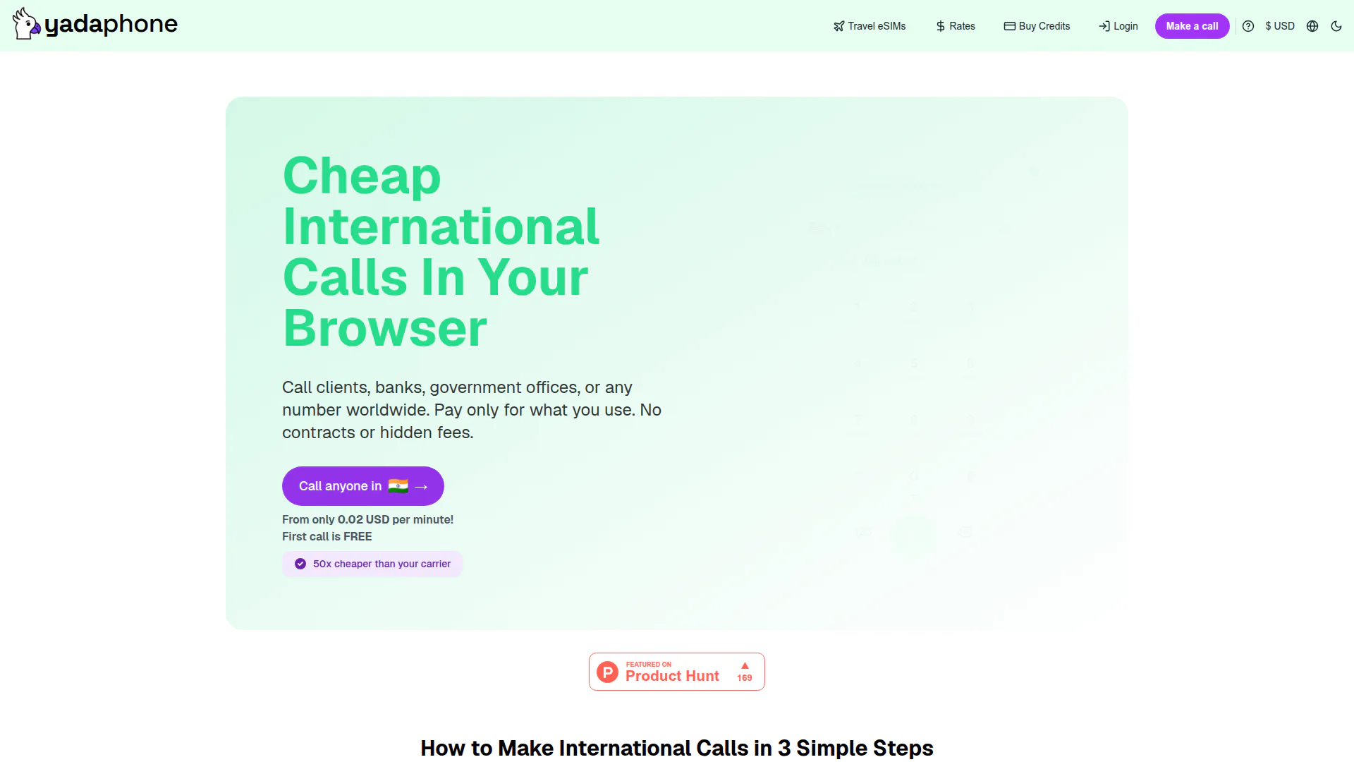 Yadaphone website