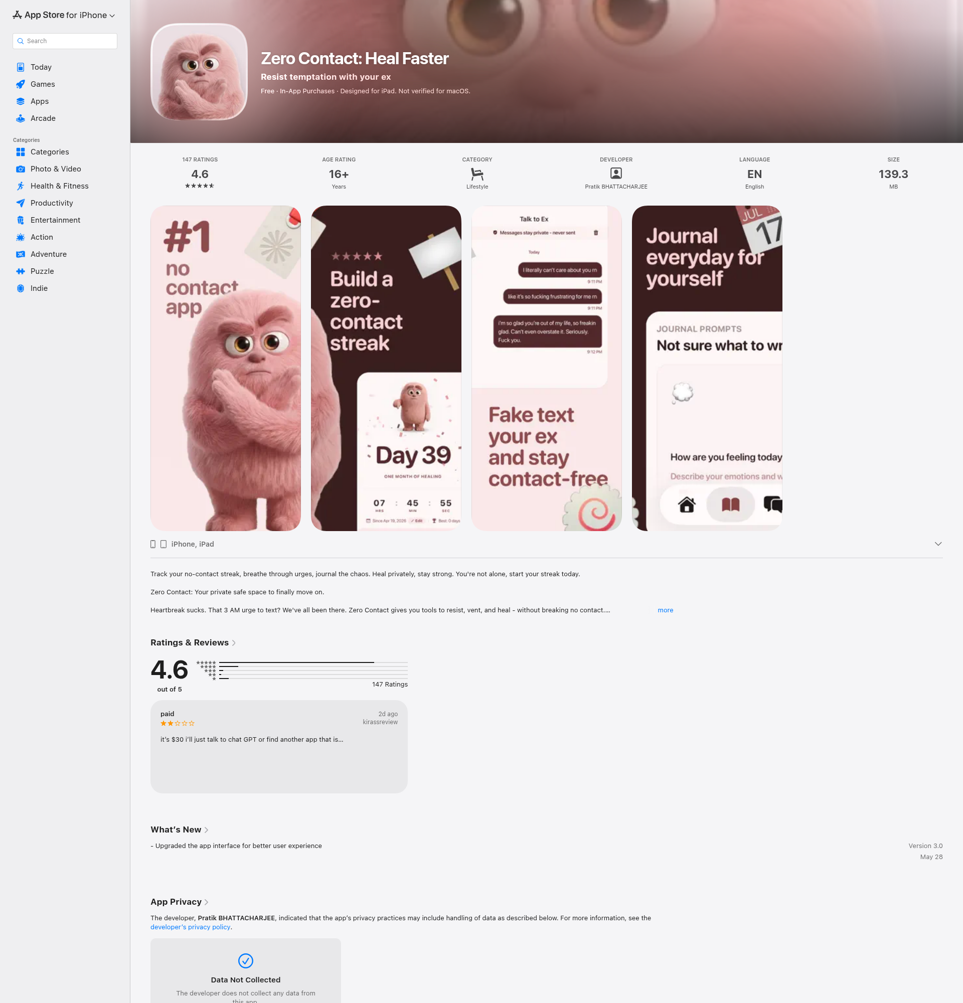 Landing page screenshot for apps.apple.com, 1920 by 2000 pixels