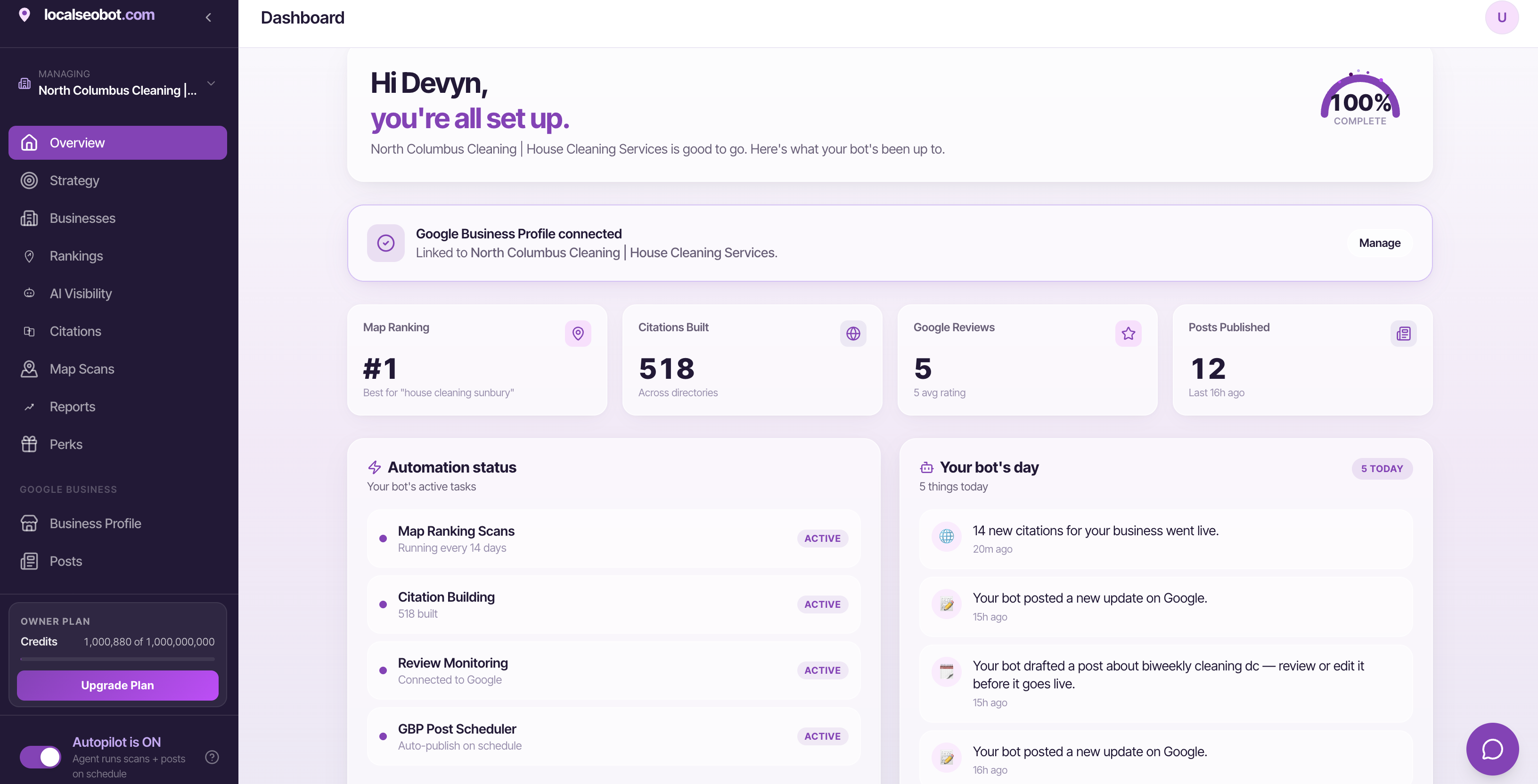 Local SEO Bot product update image