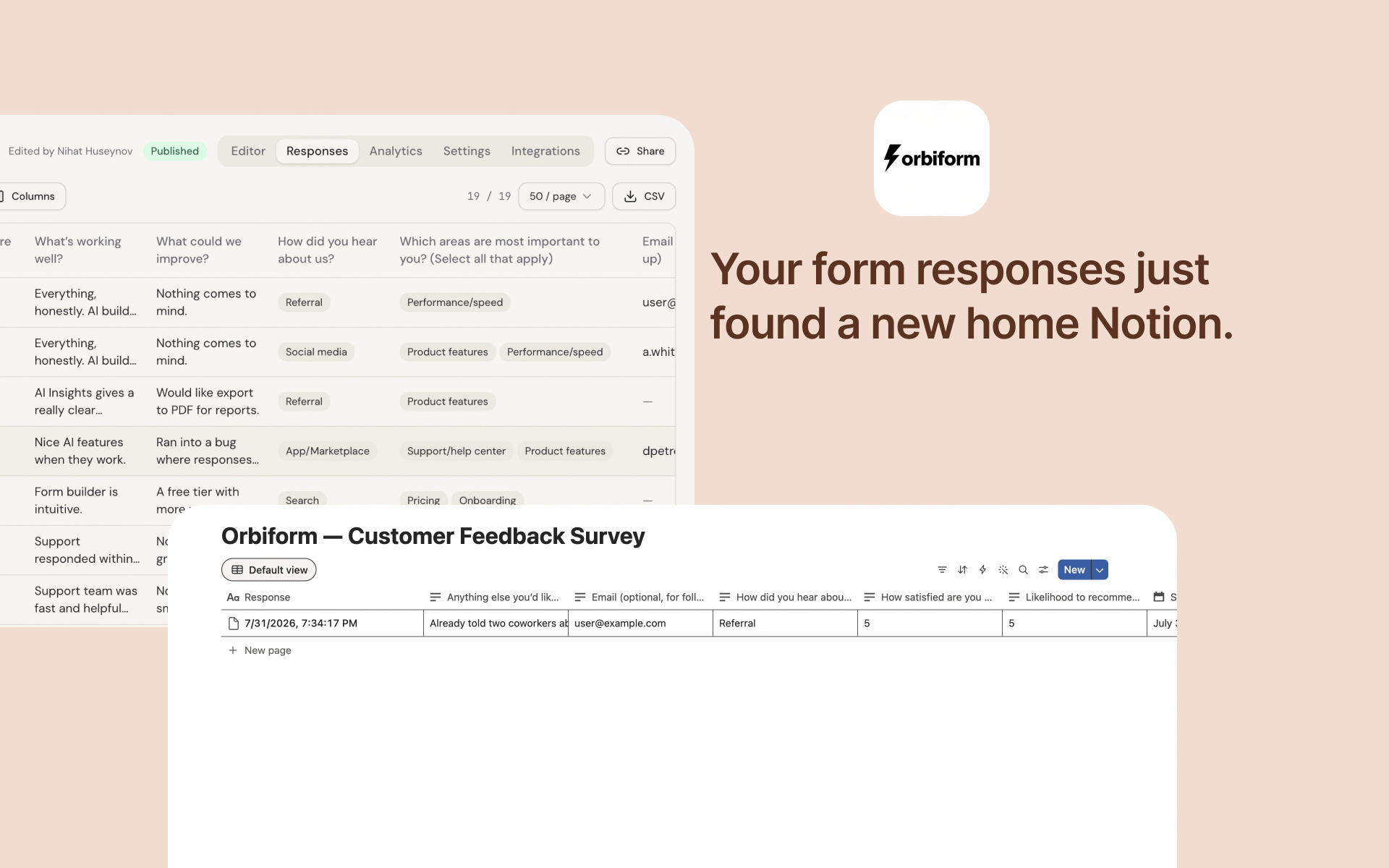 Orbiform product update image