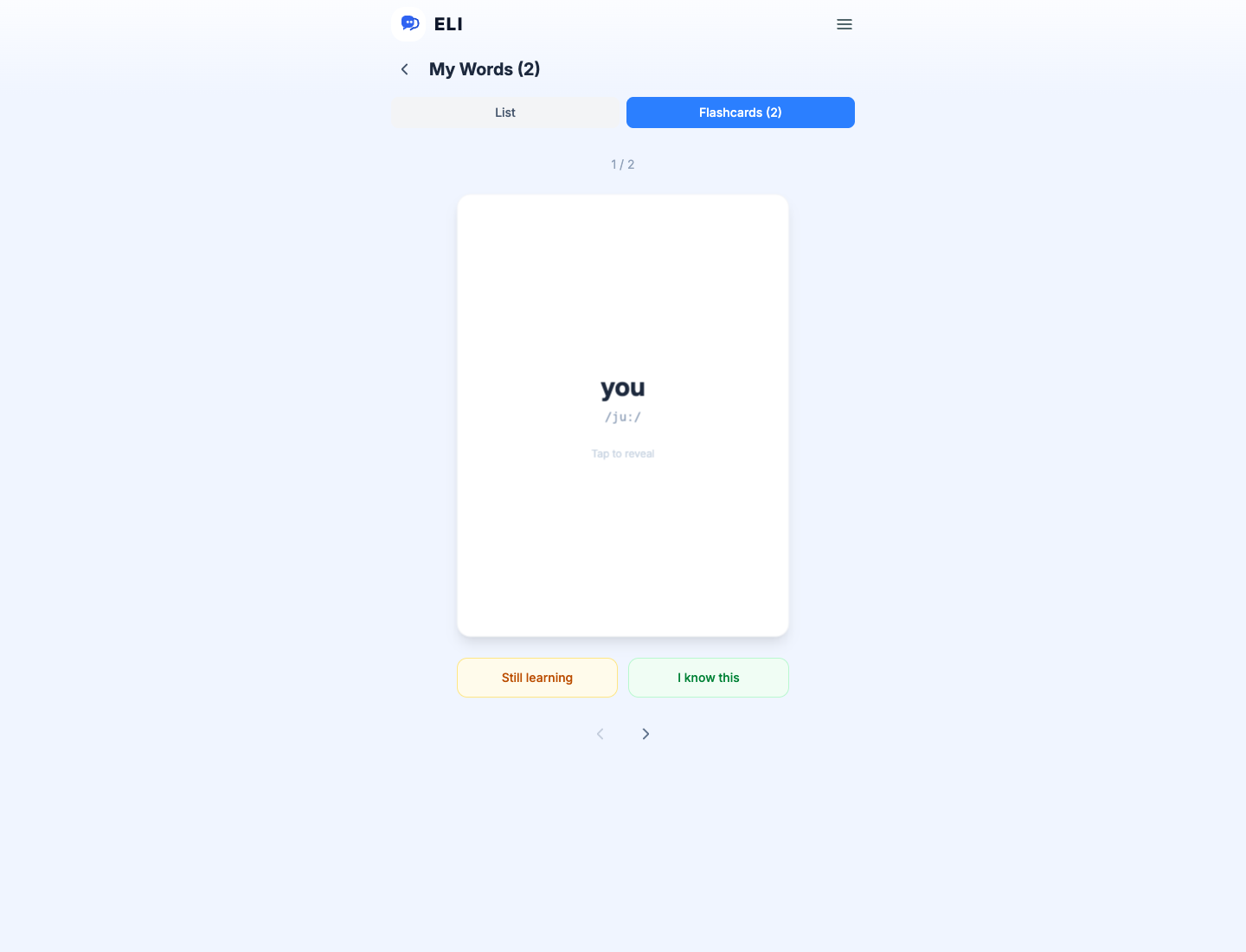 Elispeak product update image 3