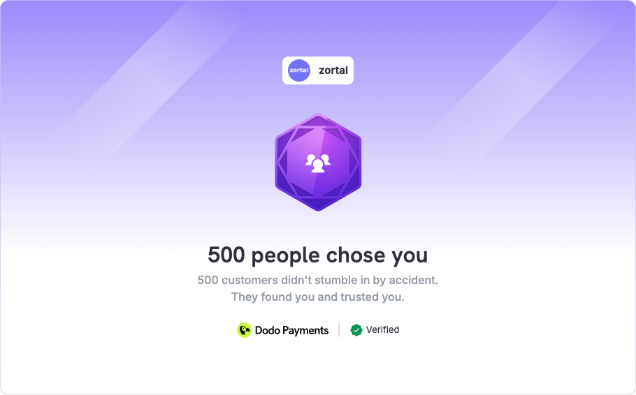 Zortal product update image