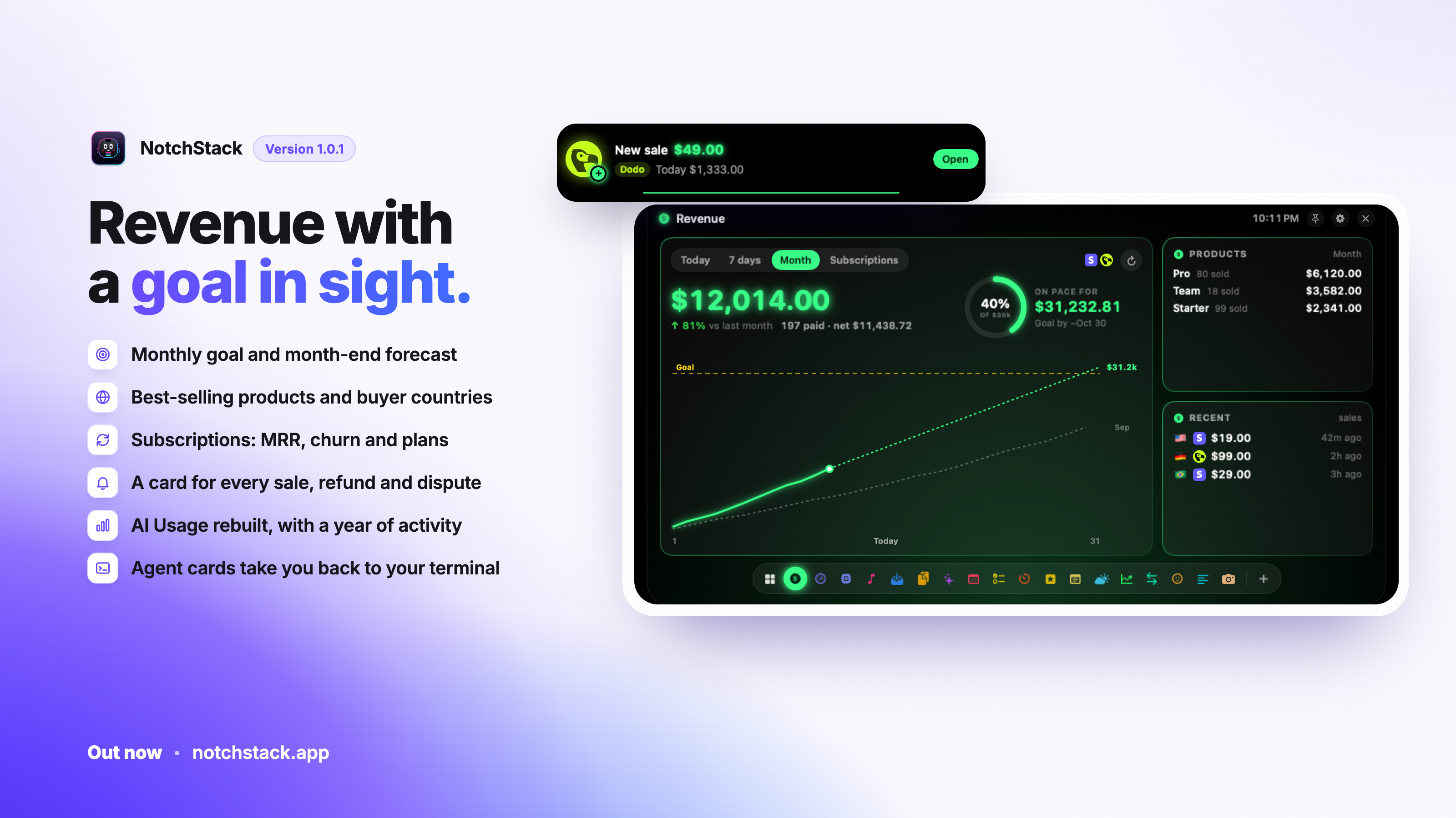 NotchStack product update image