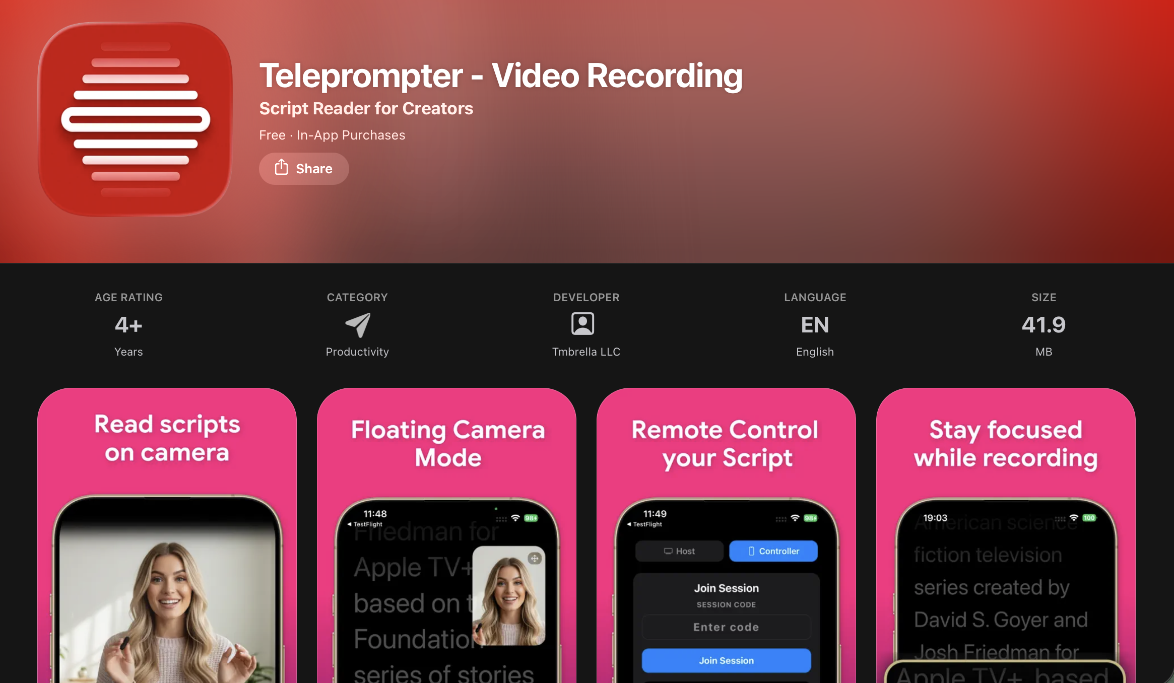 Teleprompter - Video Recording product update image 1
