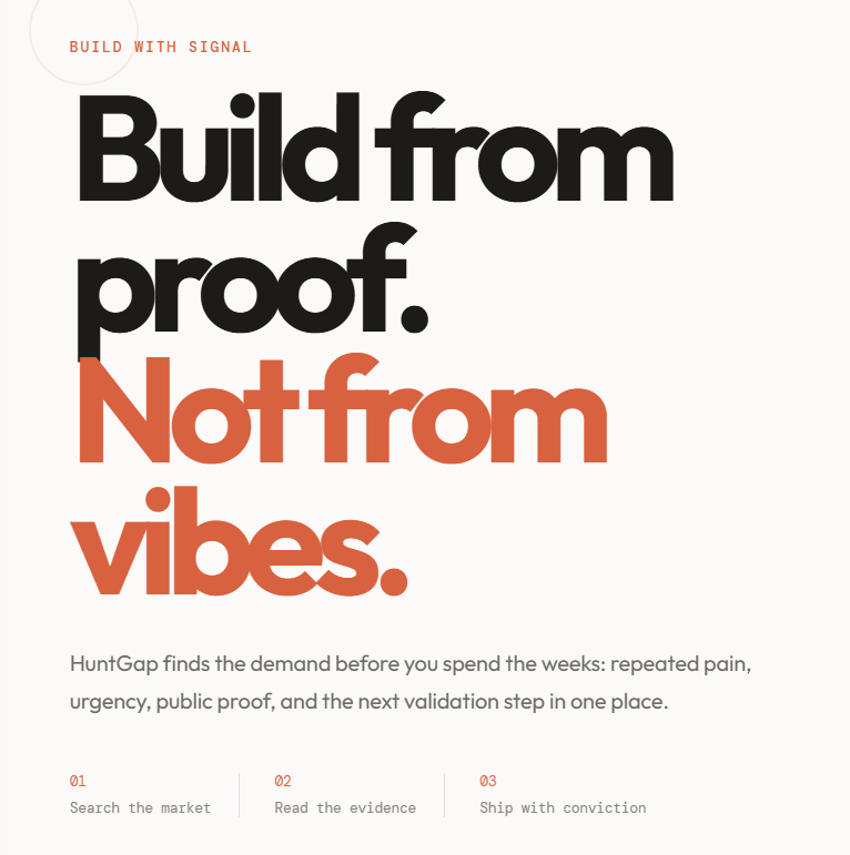 HuntGap product update image