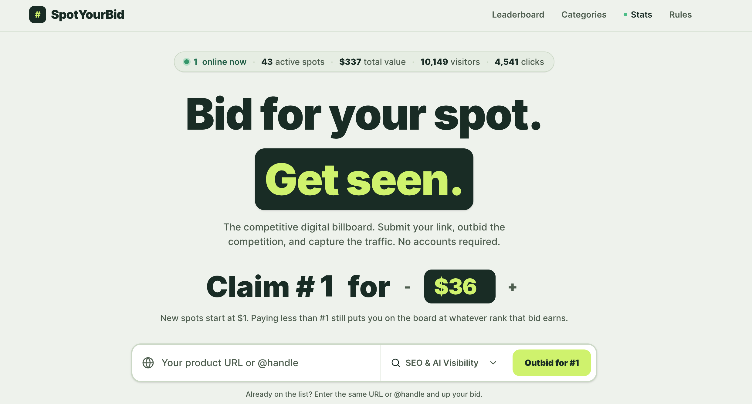 SpotYourBid product update image