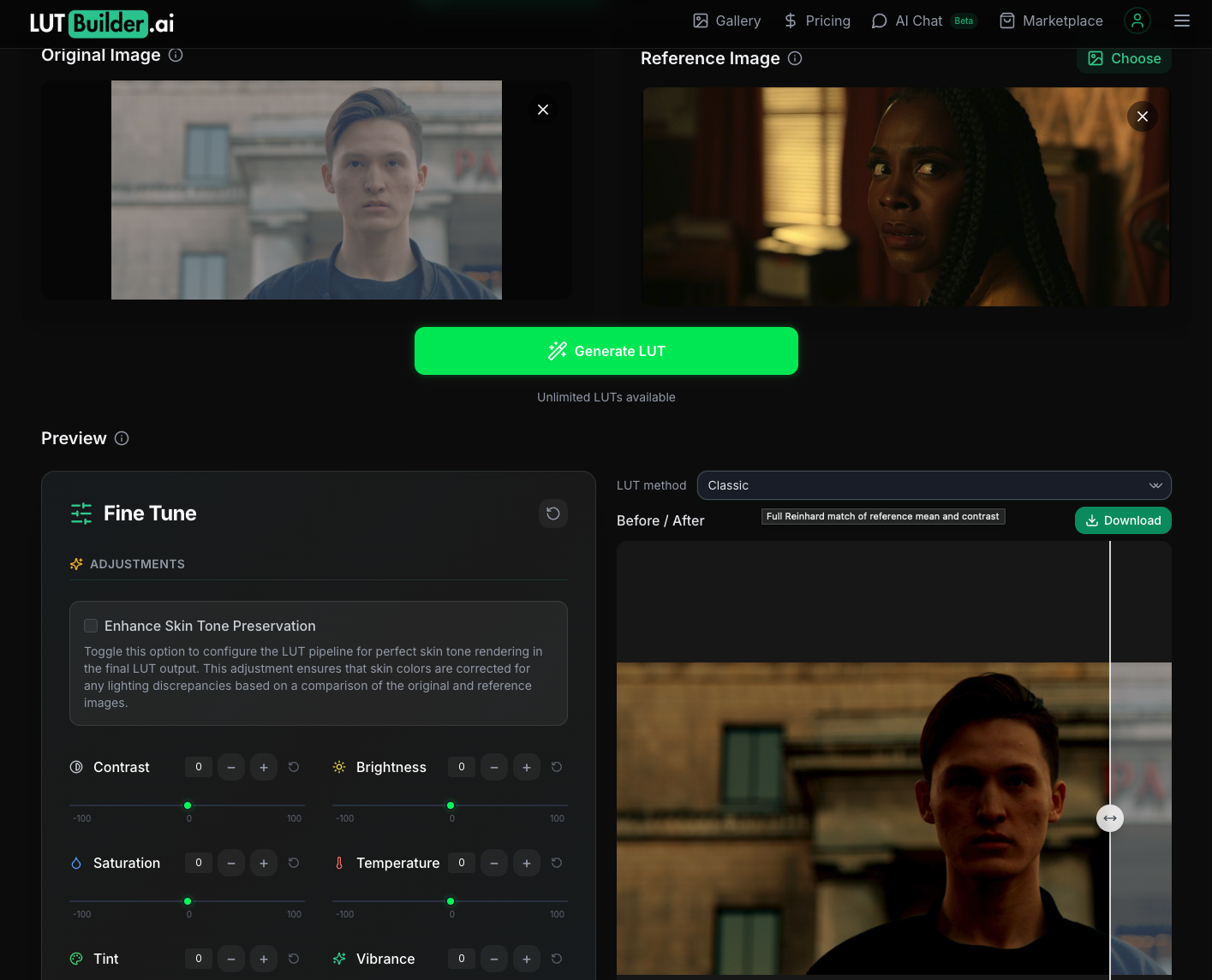 LUT Builder AI product update image 2