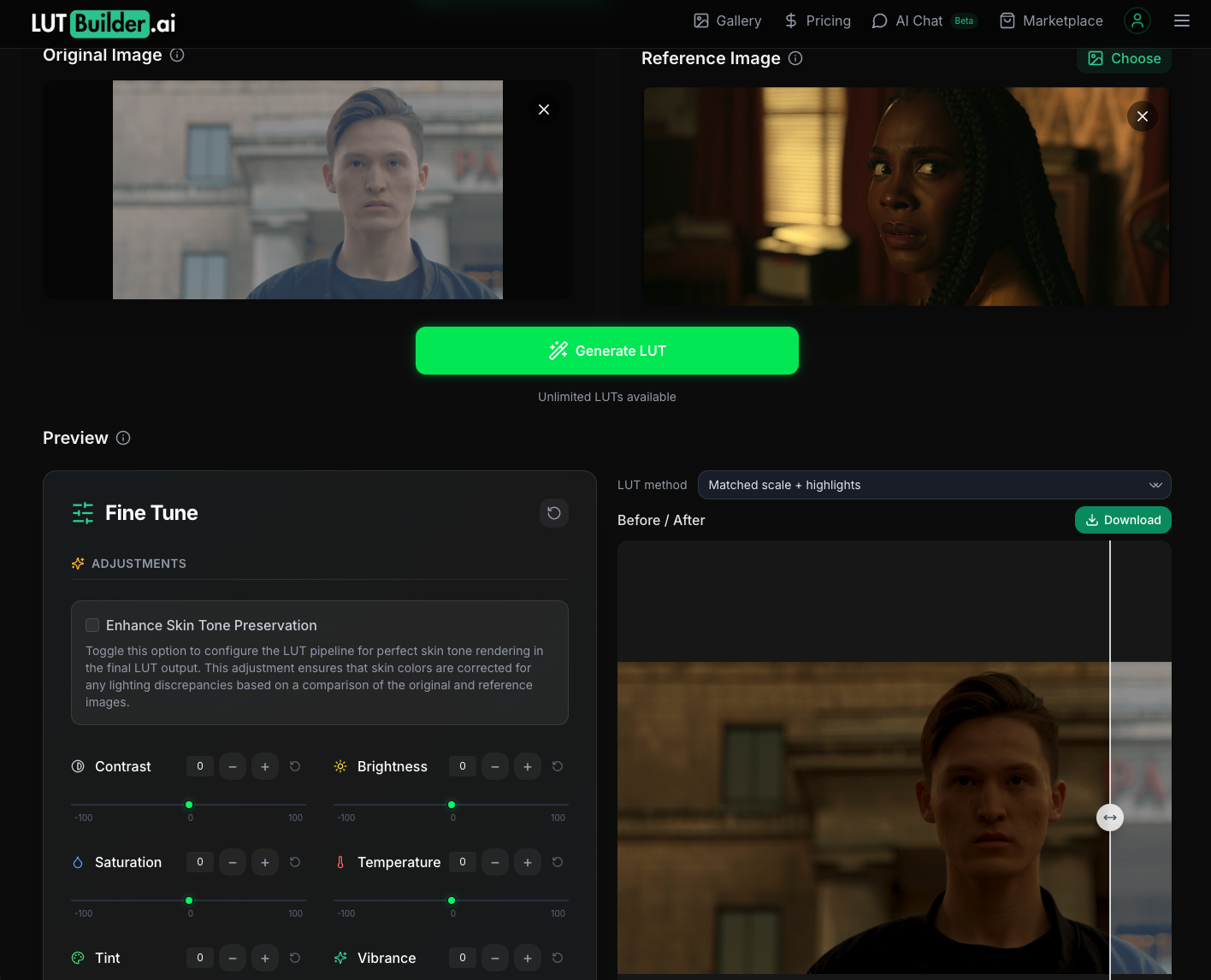 LUT Builder AI product update image 1