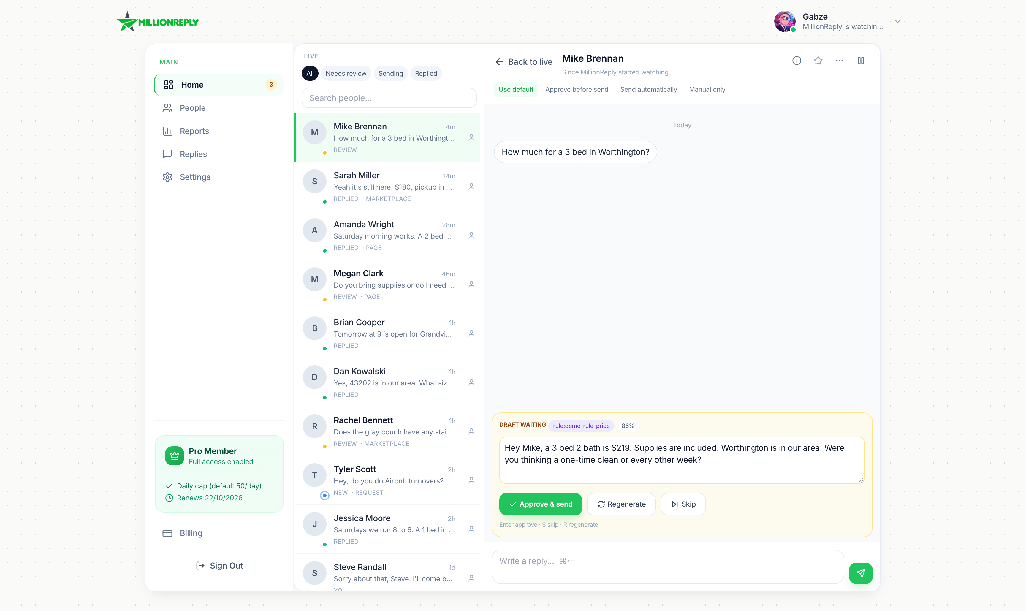 MillionReply product update image 3