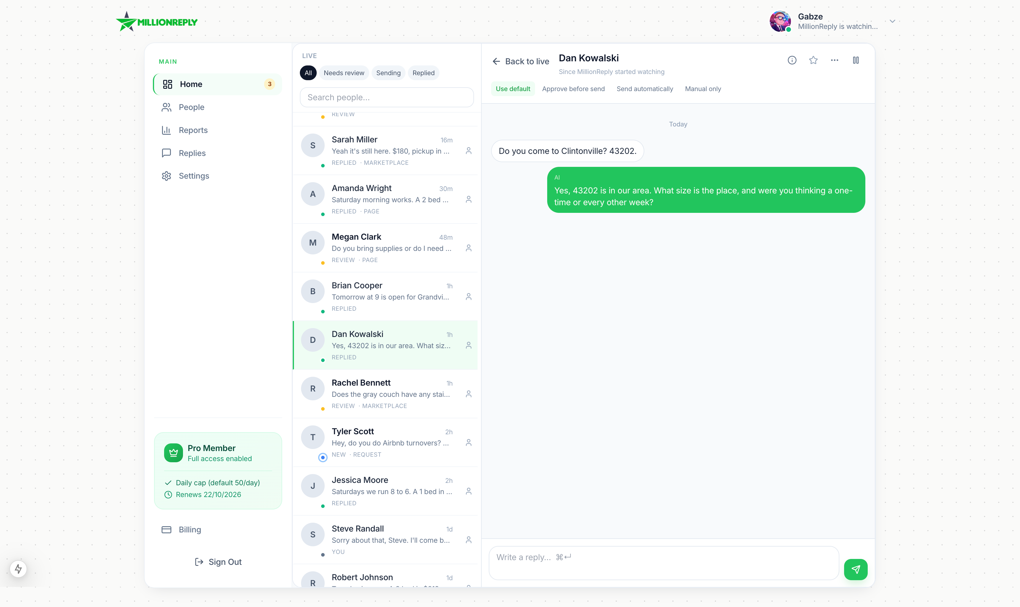 MillionReply product update image 2